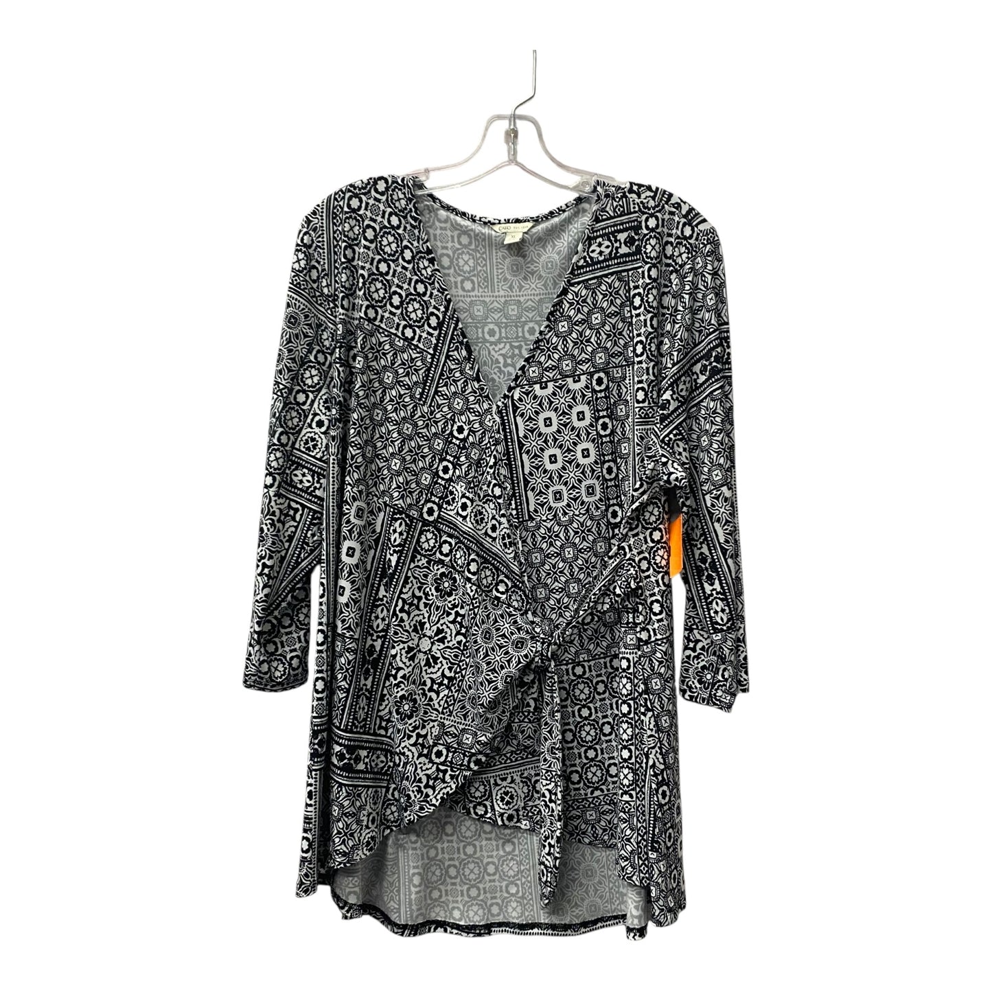 Top 3/4 Sleeve By Cato In Black, Size:Xl
