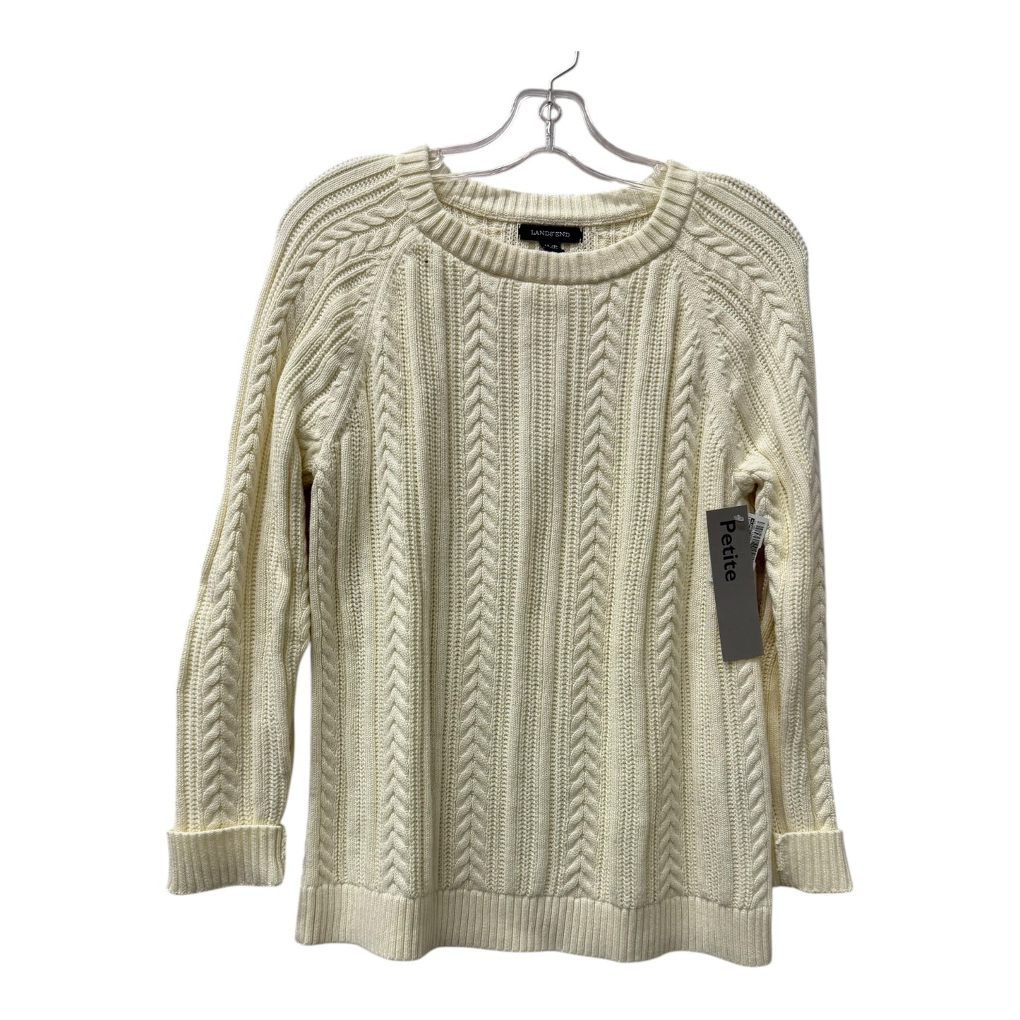 Sweater By Lands End In Ivory, Size:Mp