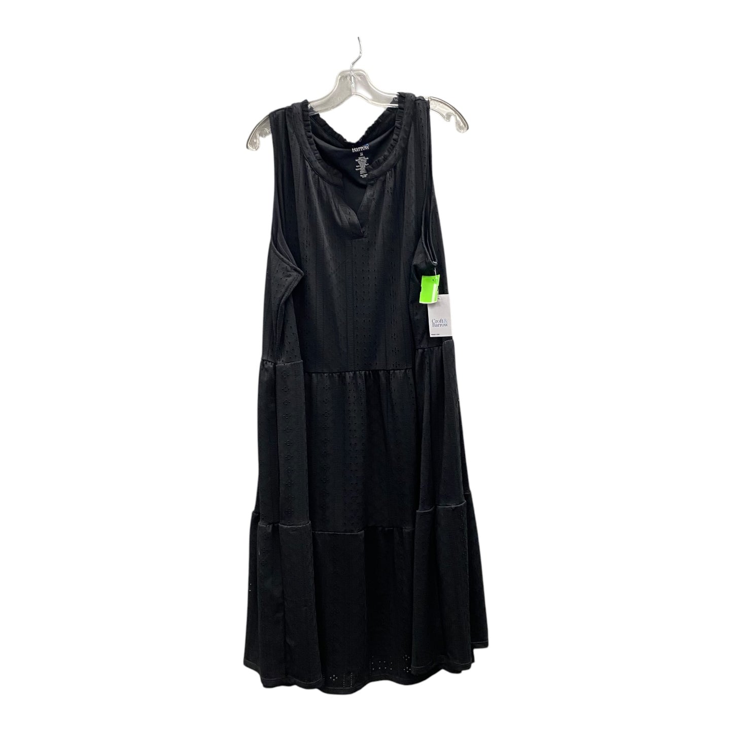 Dress Casual Midi By Croft And Barrow In Black, Size:3