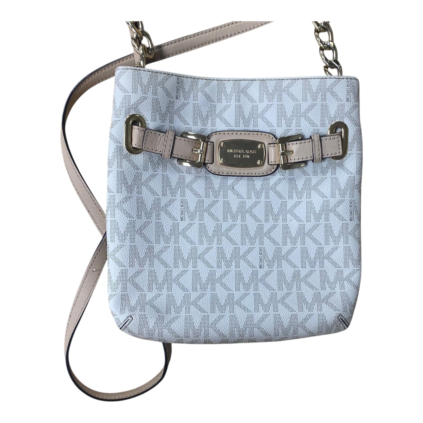 Crossbody Designer By Michael Kors In White, Size:Medium