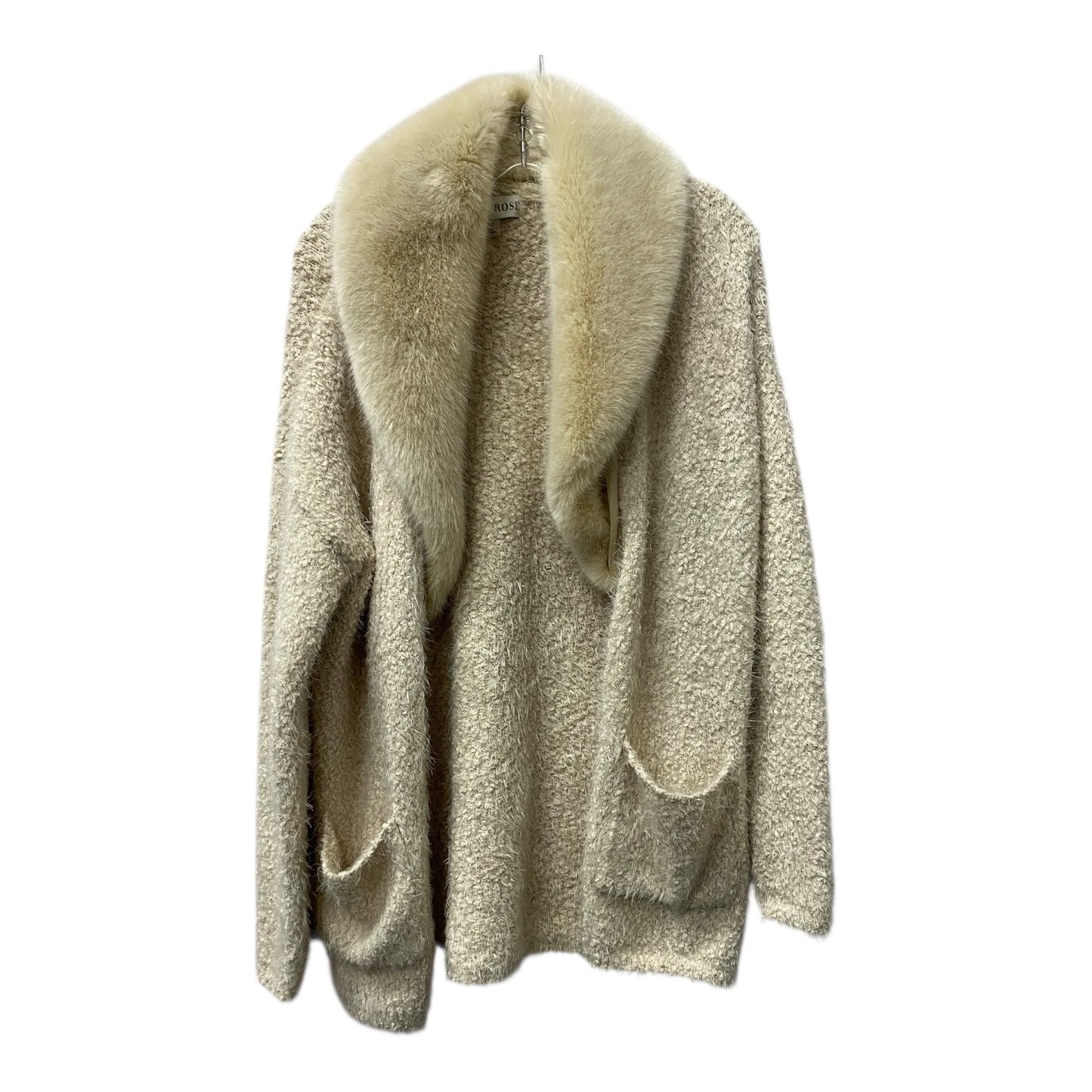 Sweater Cardigan By Knox Rose In Tan, Size:M