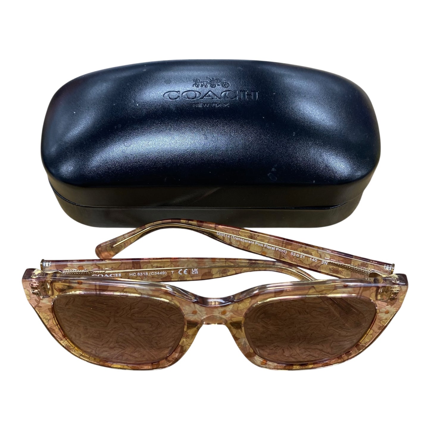 Sunglasses Designer By Coach In Tortoise Shell Print