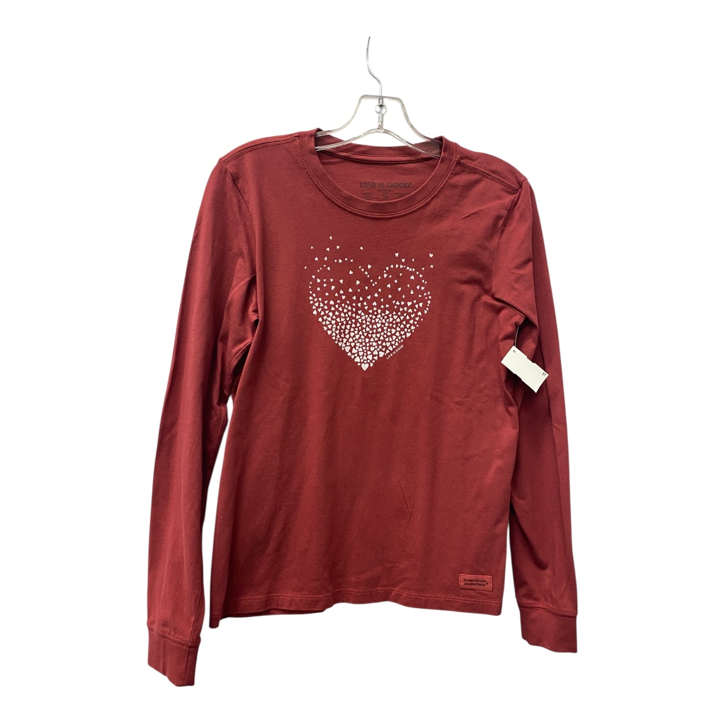 Athletic Top Ls Collar By Life Is Good In Red, Size:S