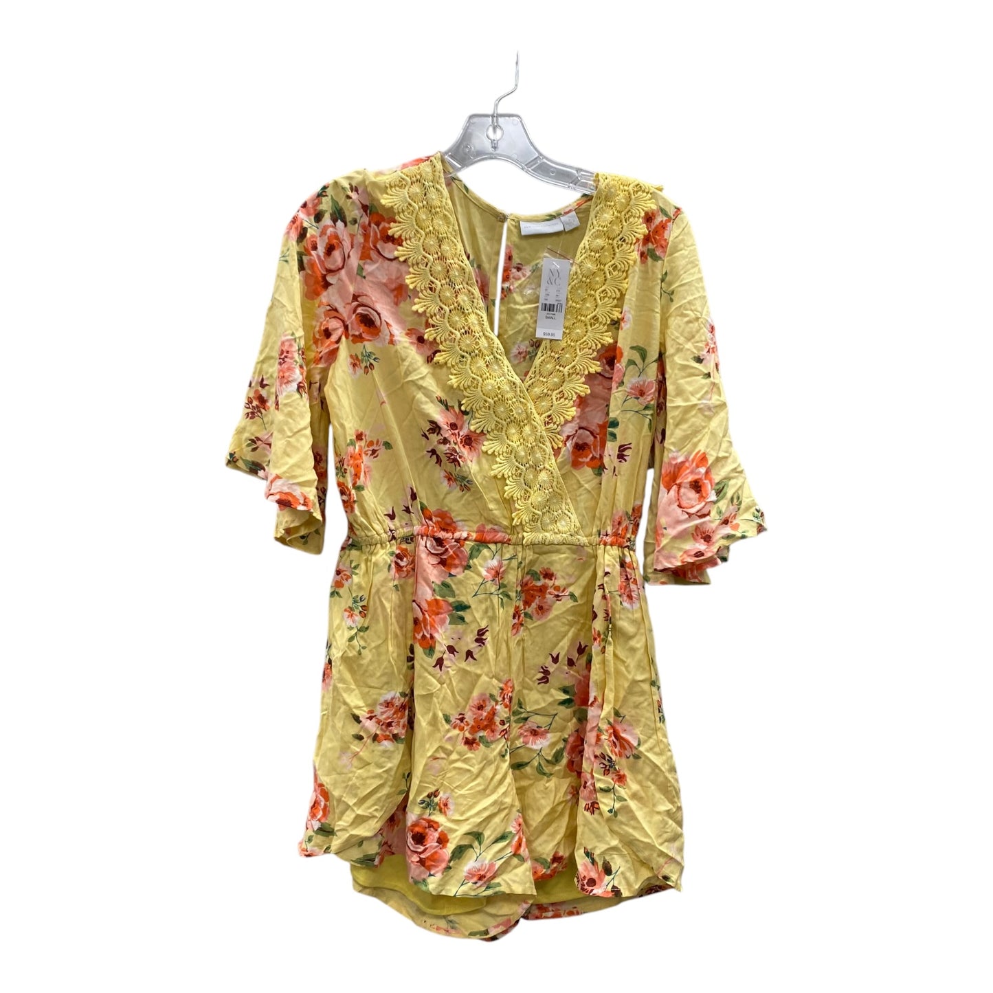 Romper By New York And Co In Yellow, Size:S