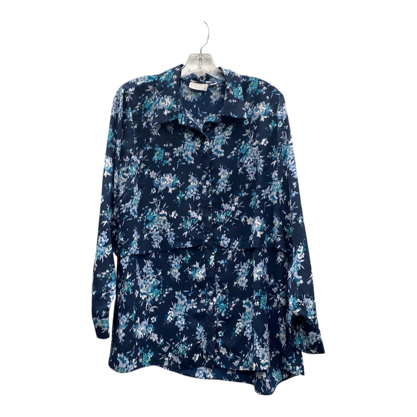 Top Ls By Joan Rivers In Blue, Size:L