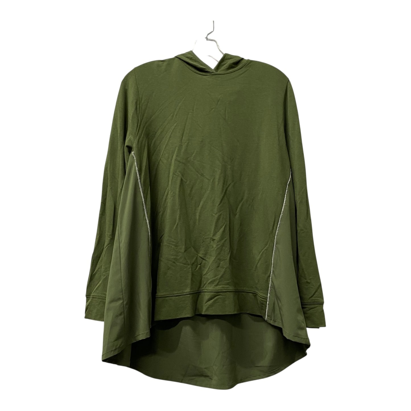 Athletic Sweatshirt Hoodie By Zenergy By Chicos In Green, Size:Xl
