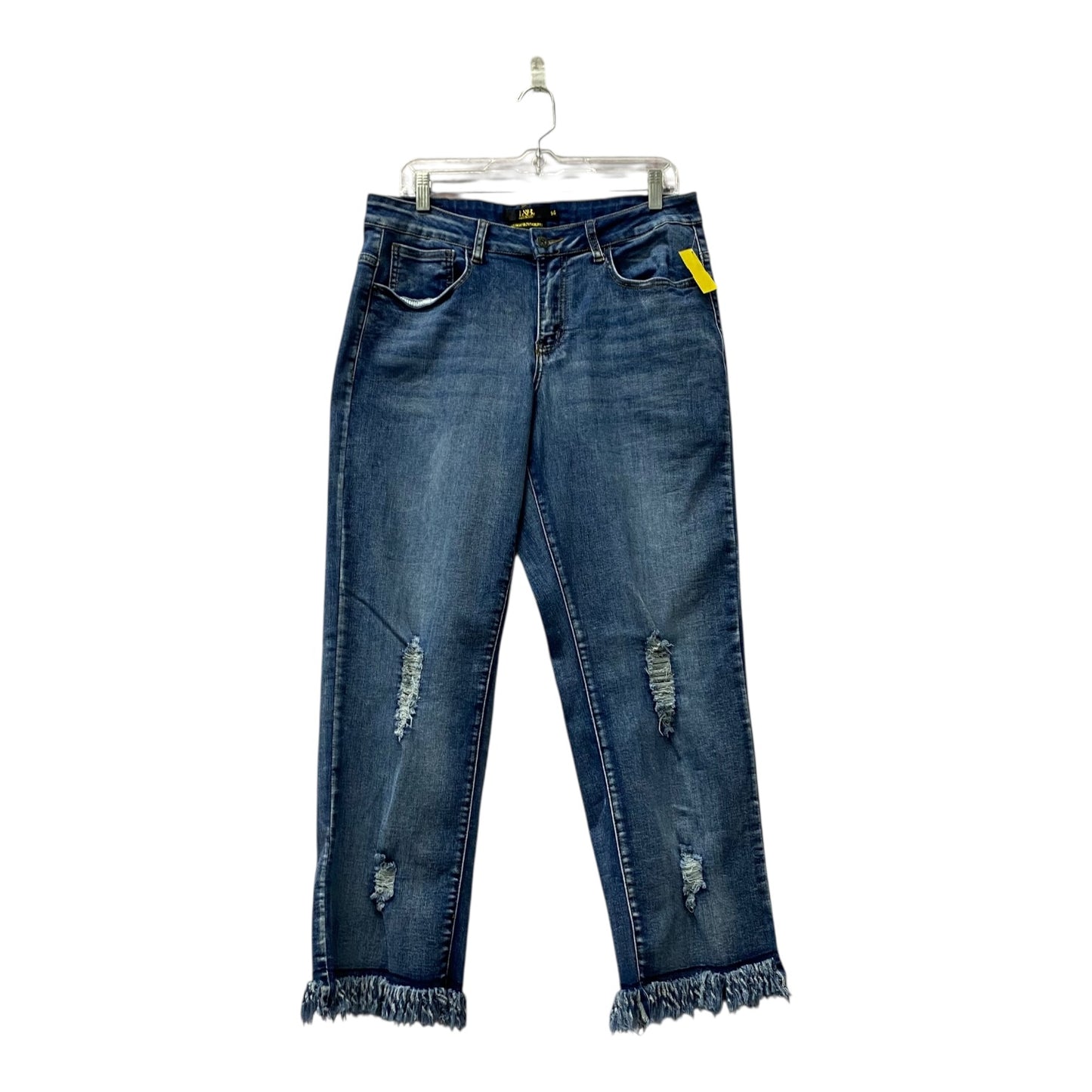 Jeans Boyfriend By Lucky & Blessed In Blue Denim, Size:14