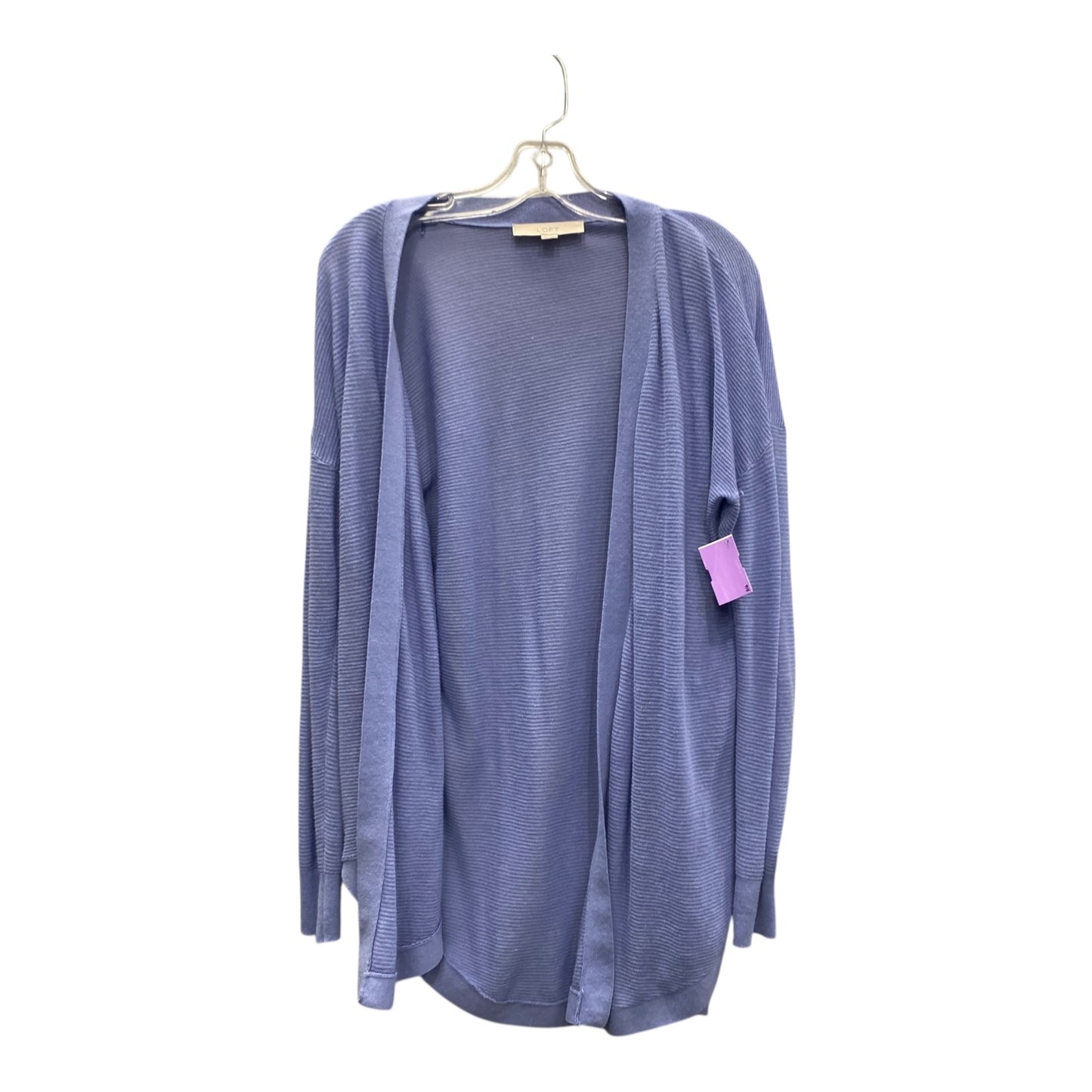Sweater Cardigan By Loft In Purple, Size:S