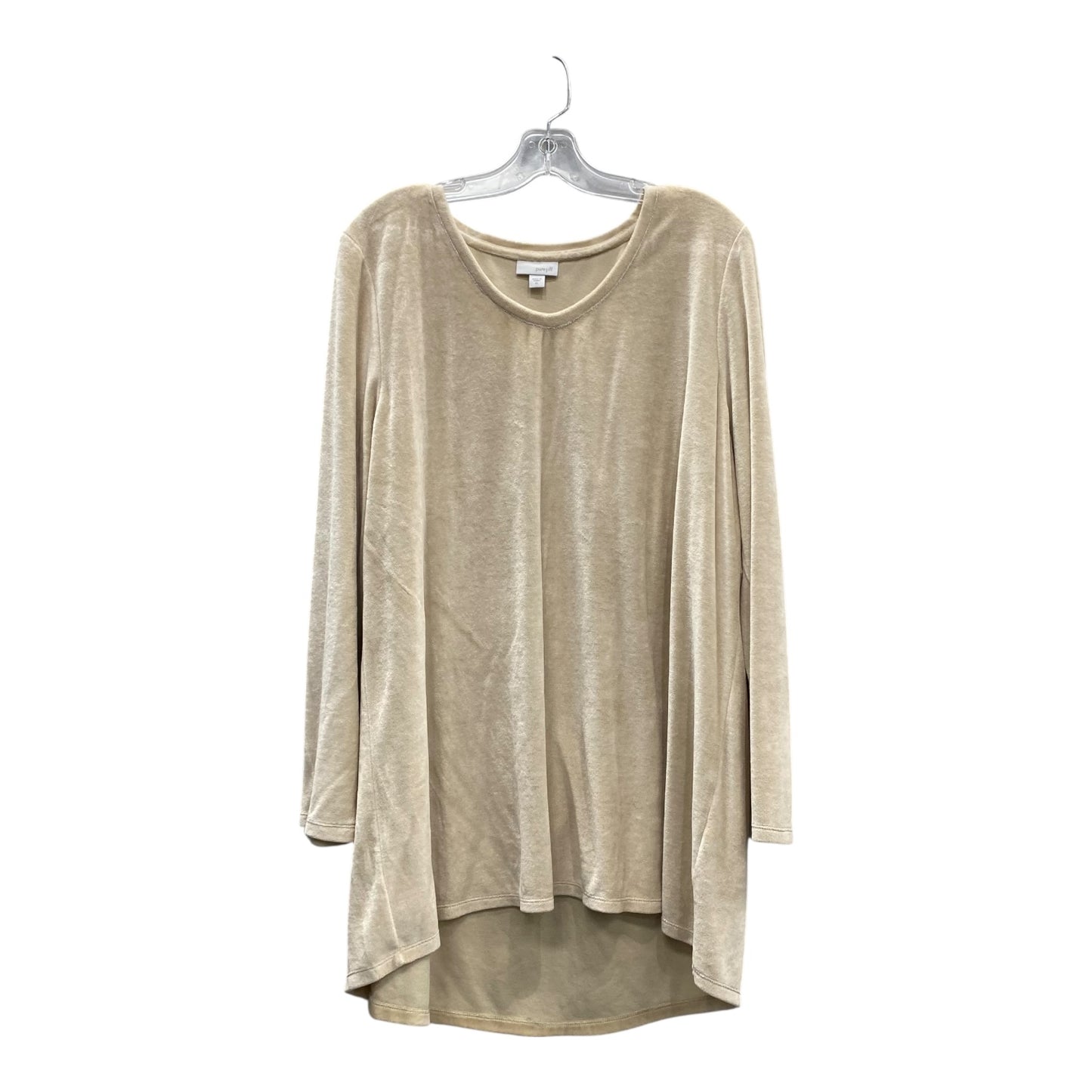 Top Ls By Pure Jill In Cream, Size:Xl