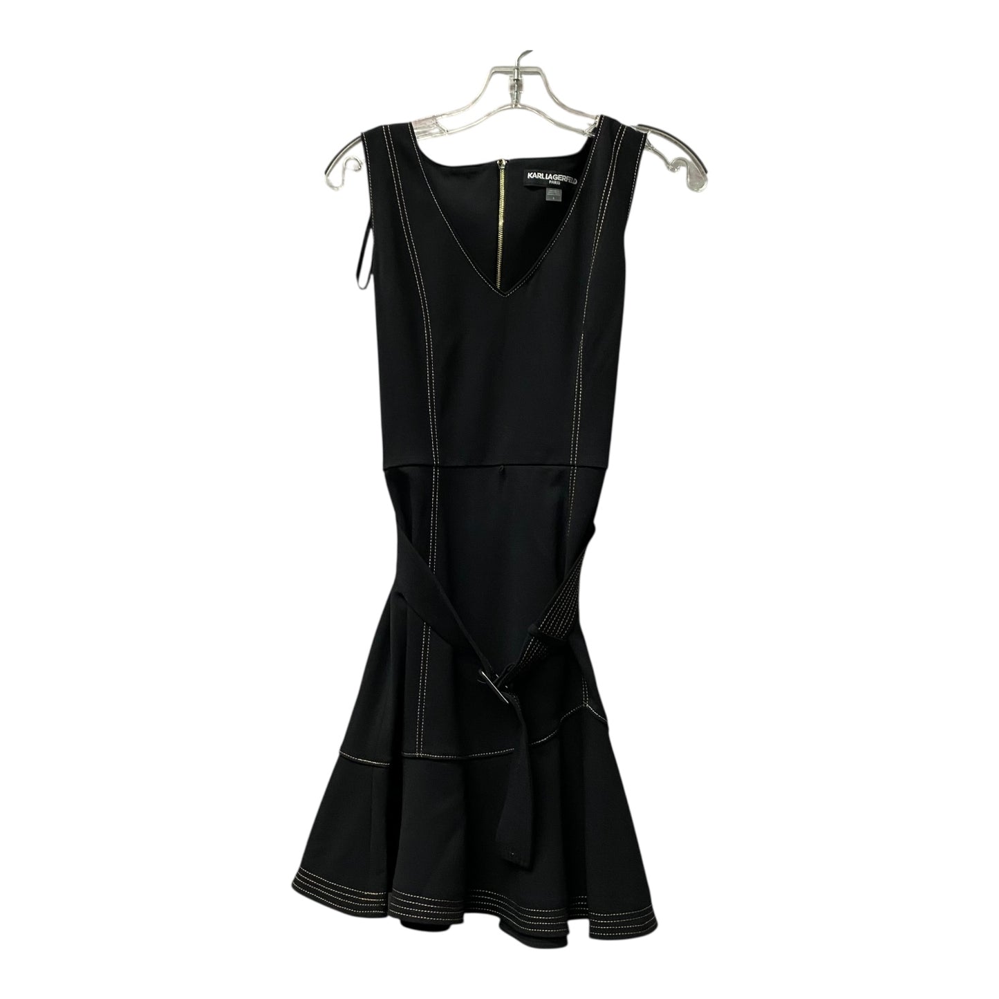 Dress Designer By Karl Lagerfeld In Black, Size:S