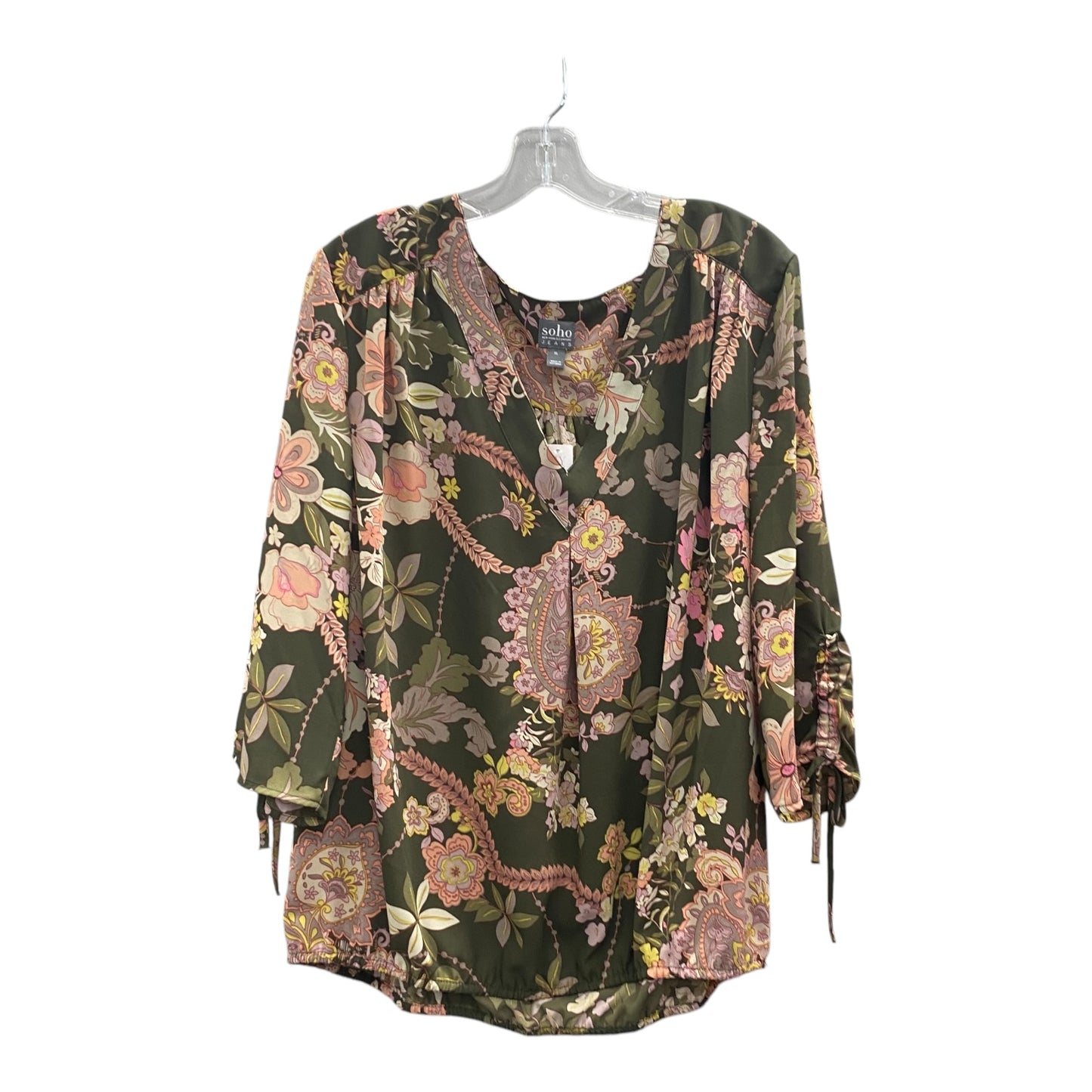 Top 3/4 Sleeve By New York And Co In Green, Size:Xl
