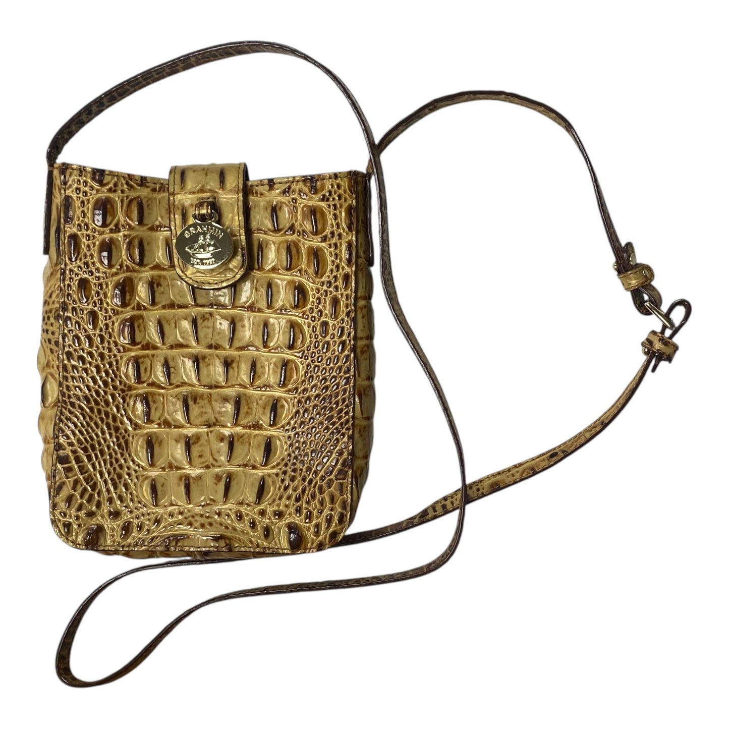 Crossbody Designer By Brahmin In Brown, Size:Small