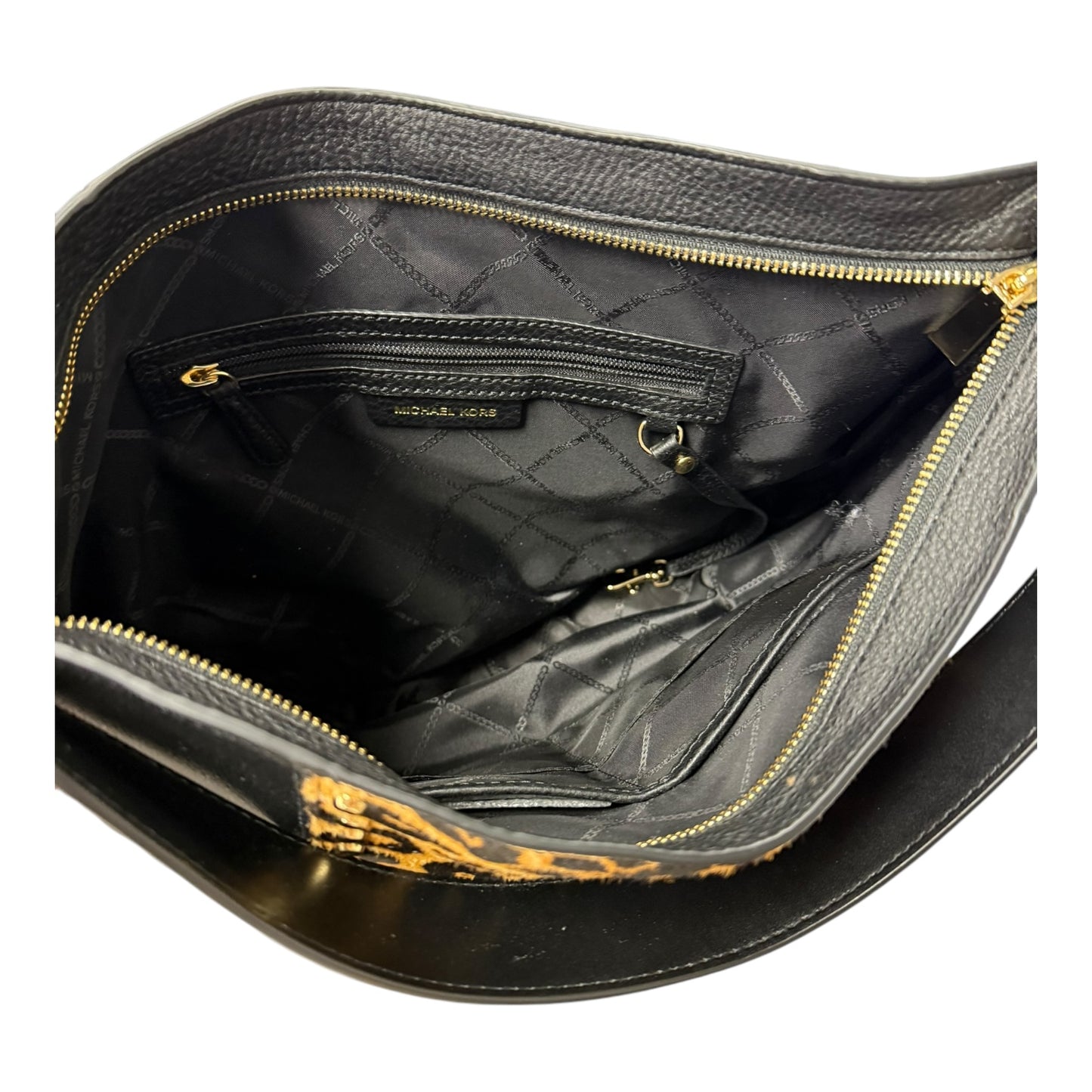 Handbag Designer By Michael Kors In Animal Print, Size:Medium