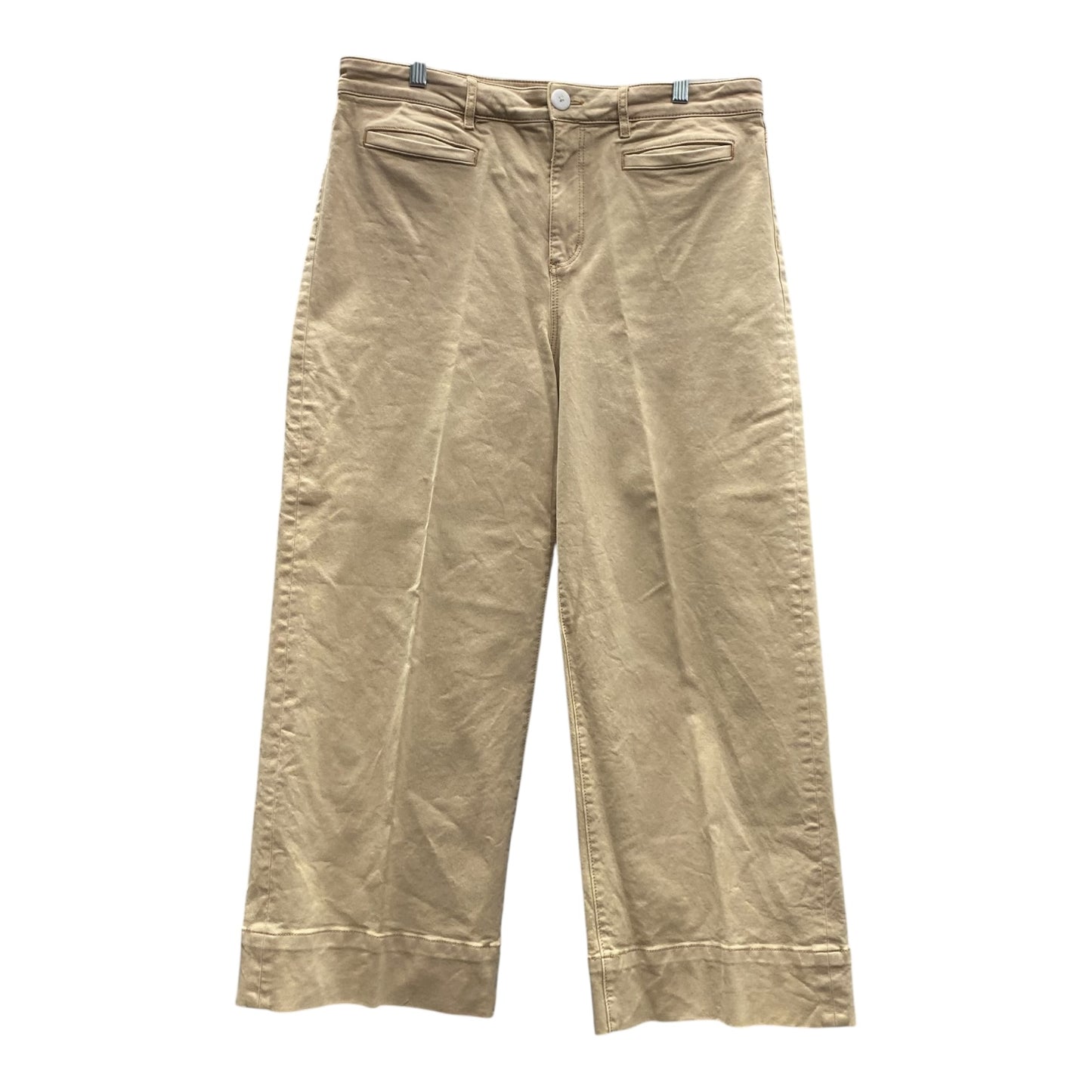 Jeans Wide Leg By Loft In Tan Denim, Size:12