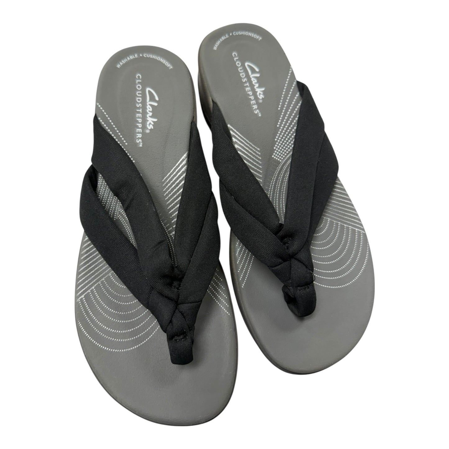 Sandals Flip Flops By Clarks In Black, Size:7