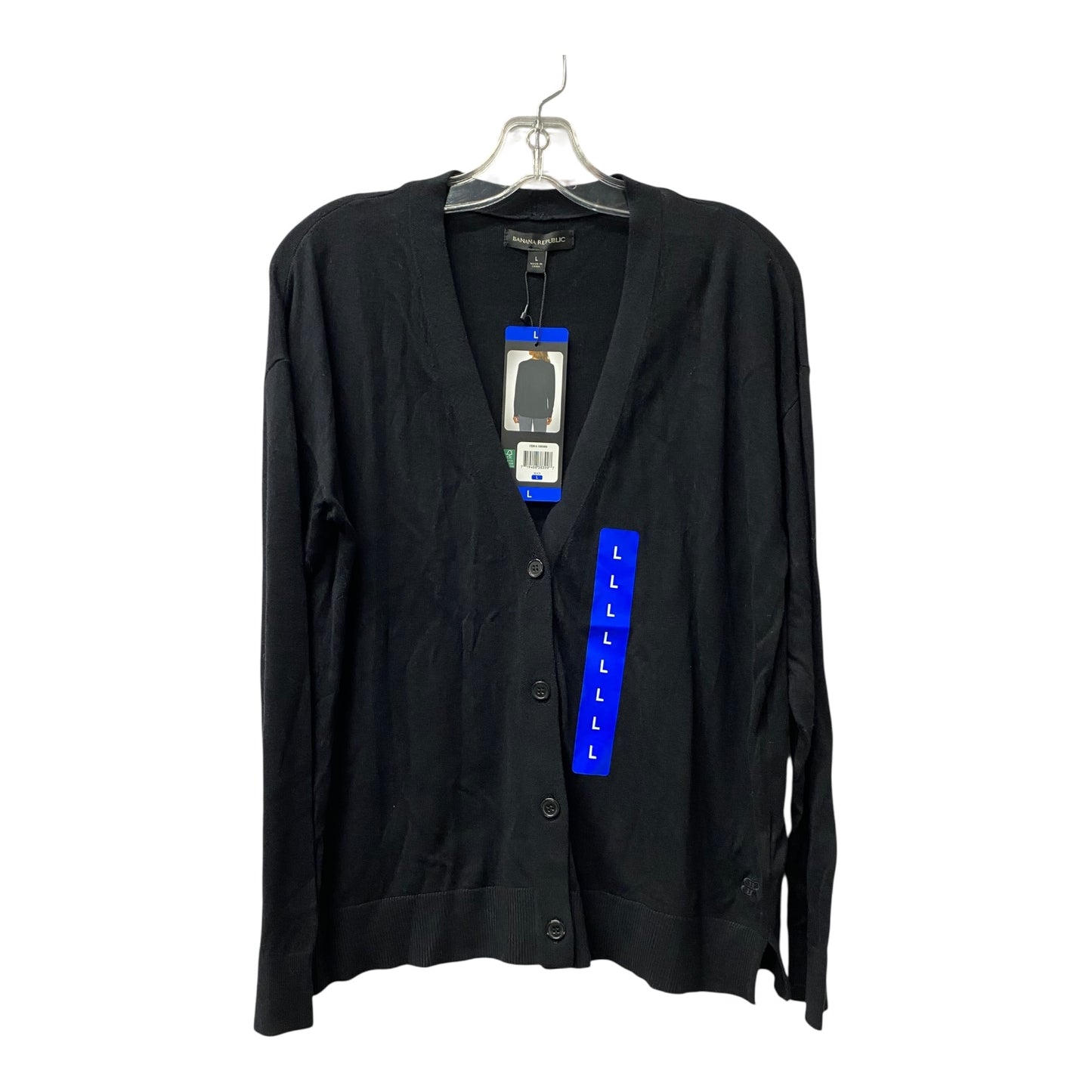 Sweater Cardigan By Banana Republic In Black, Size:L
