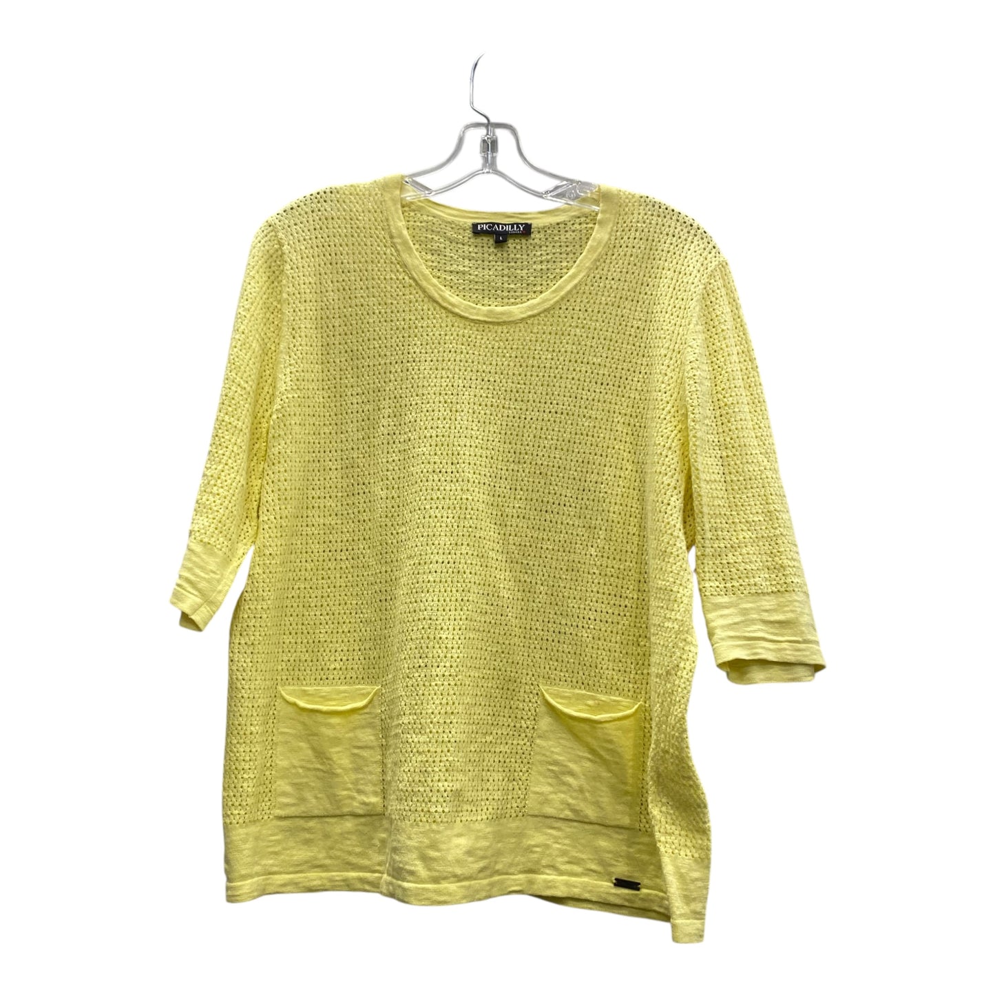 Top 3/4 Sleeve By Cme In Yellow, Size:Lp