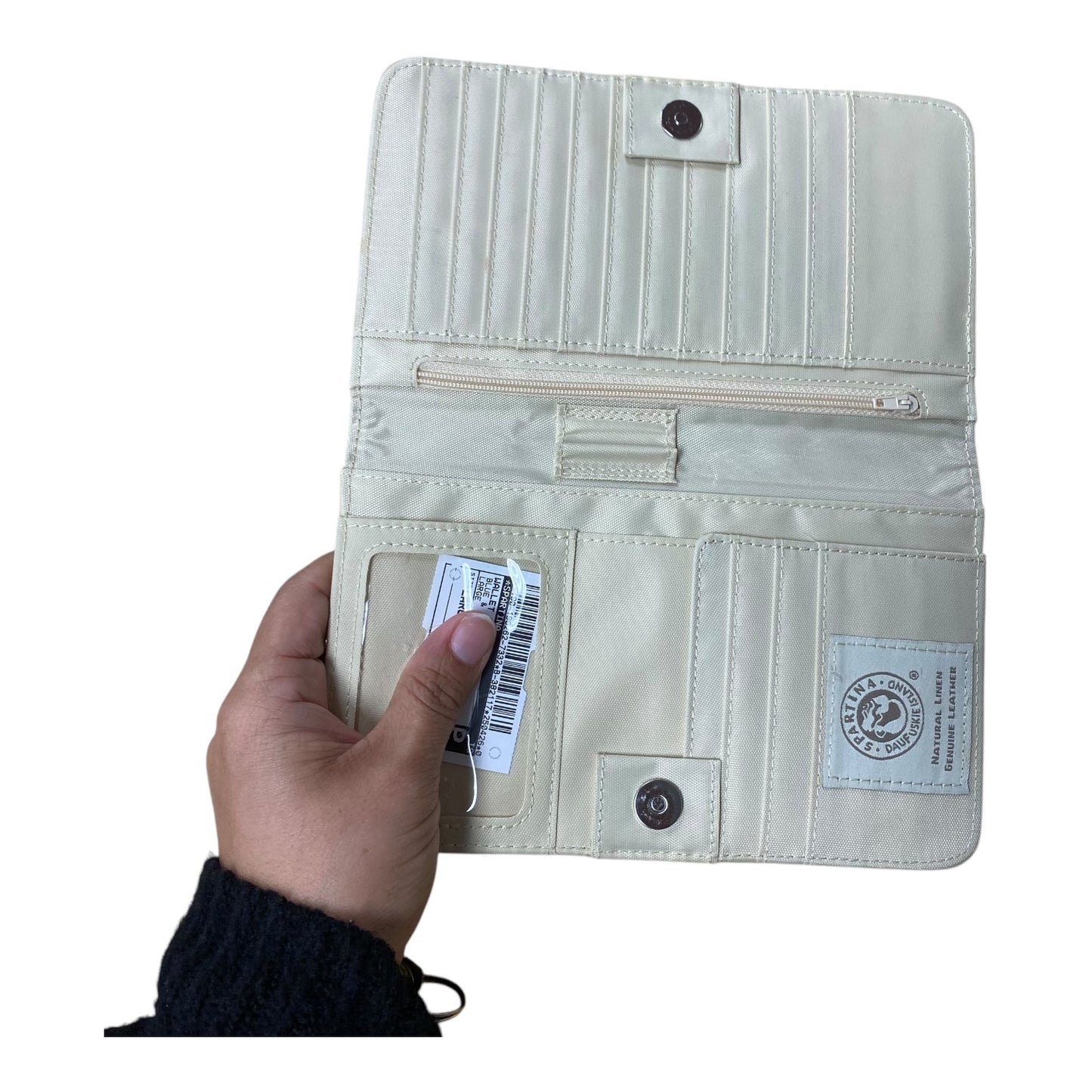 Wallet By Spartina In Blue & Cream, Size:Large