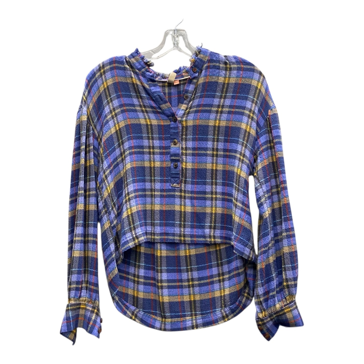 Blouse Ls By Pilcro In Blue, Size:Xxs