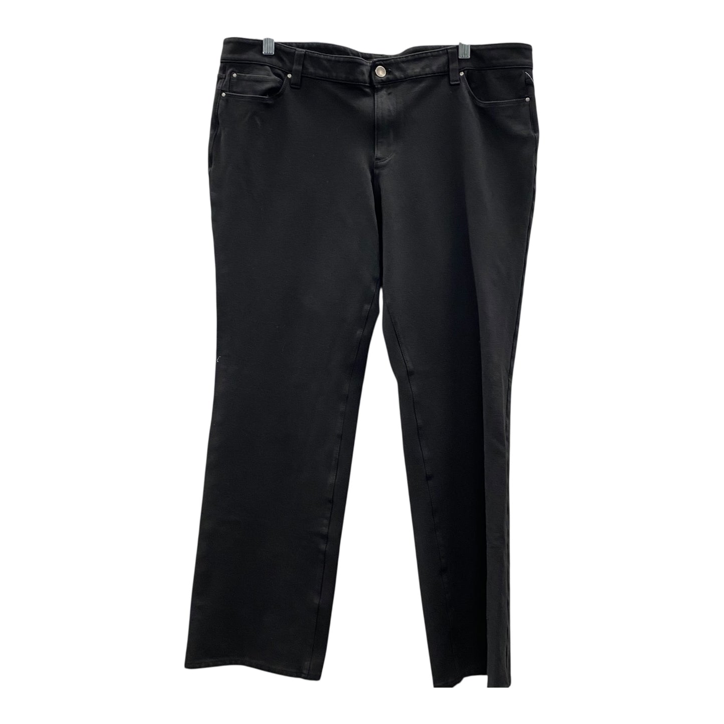 Jeans Straight By Ann Taylor In Black, Size:18