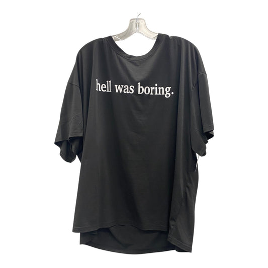 Top Ss Basic By Shein In Black, Size:4X