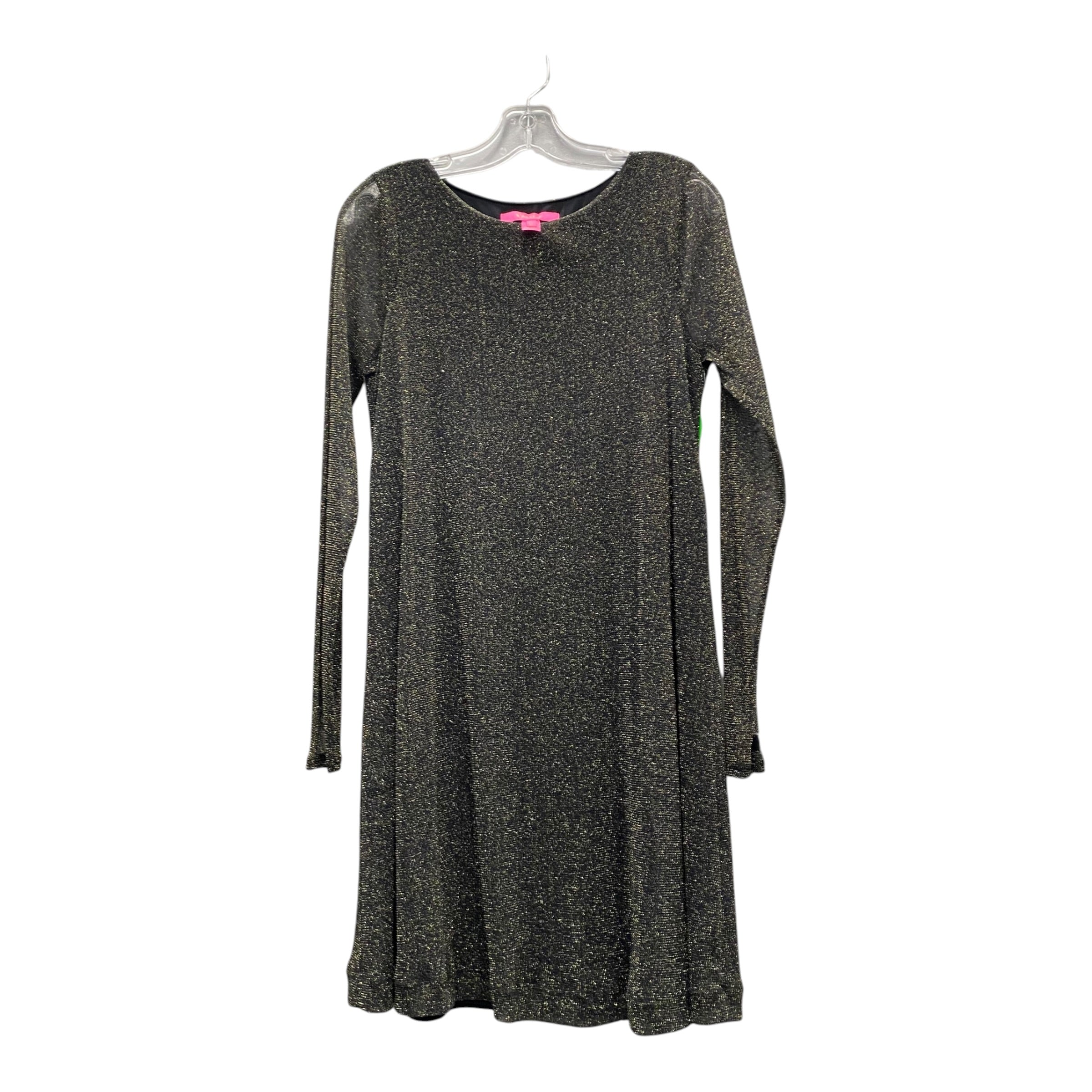 black and gold lilly pulitzer dress Lilly Pulitzer  Black, Gold & Silver w/ Beaded Embellishment Dress Sz