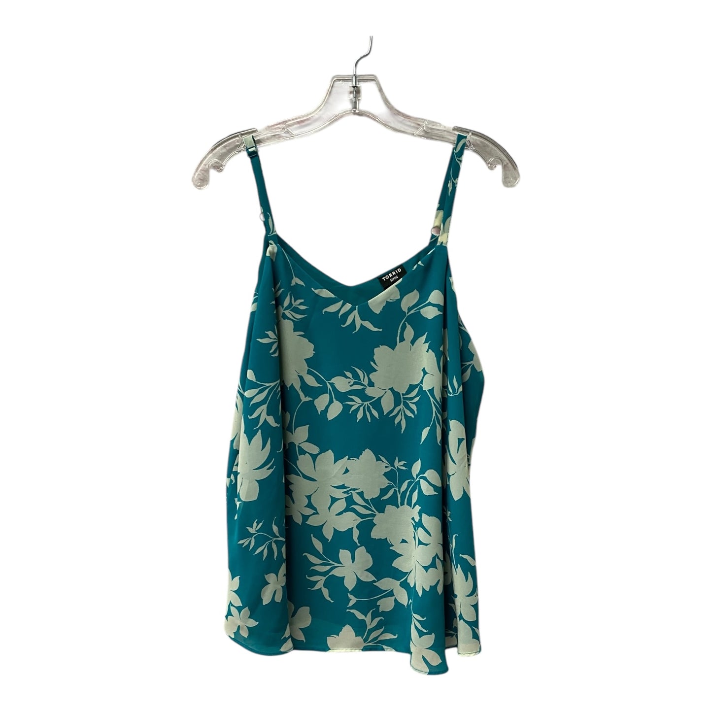 Top Sleeveless By Torrid In Green, Size:M