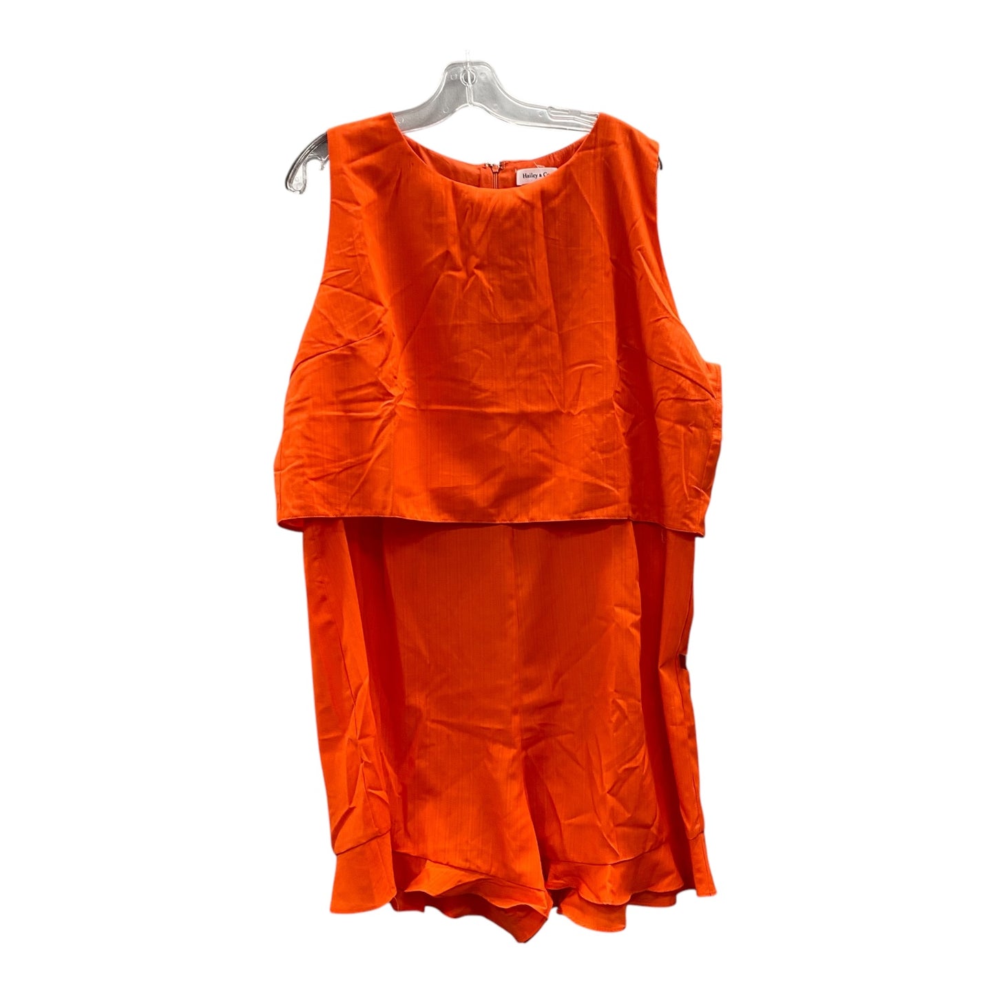 Romper By Hailey & co In Orange, Size:3X