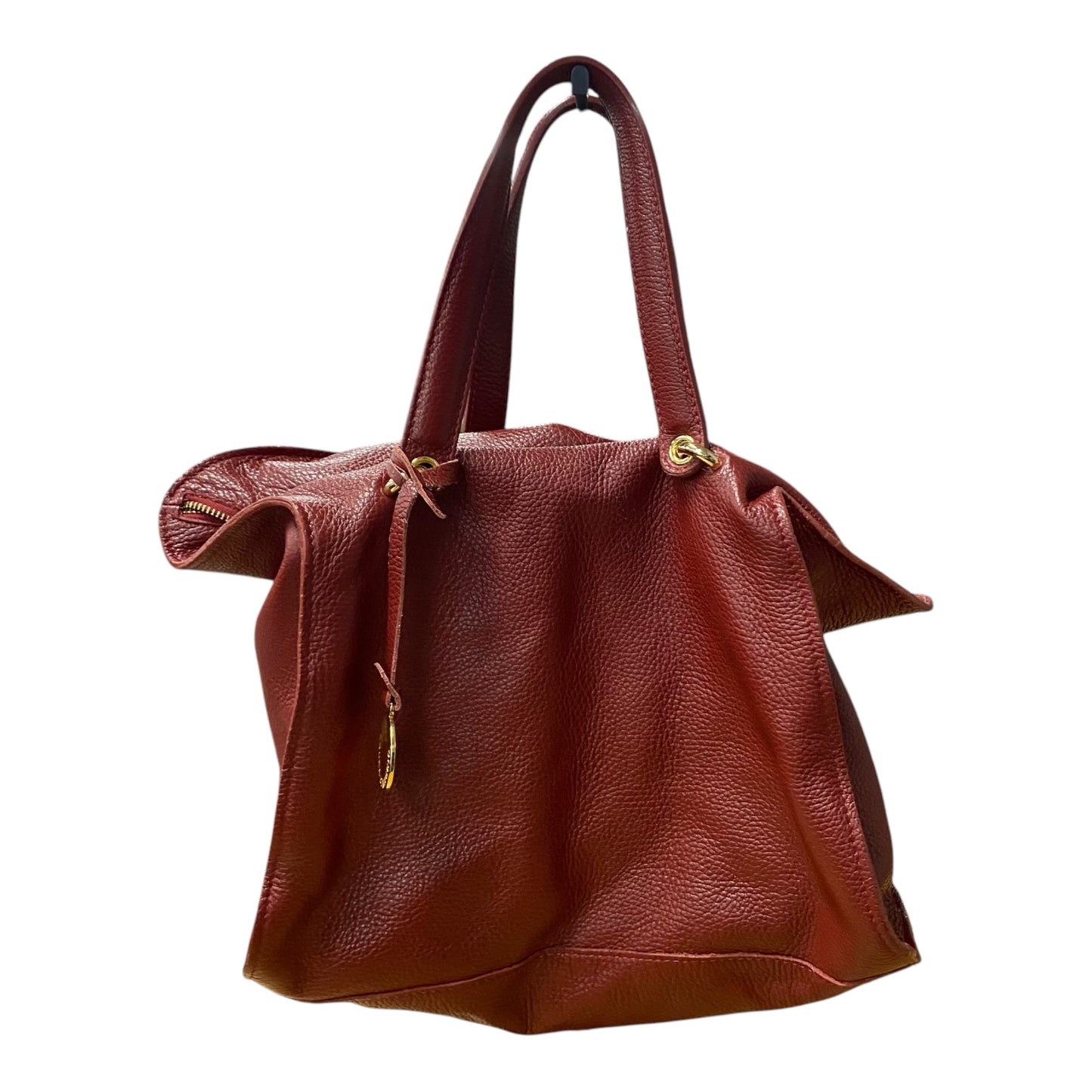 Handbag Leather By Laura di Maggie In Red, Size:Medium