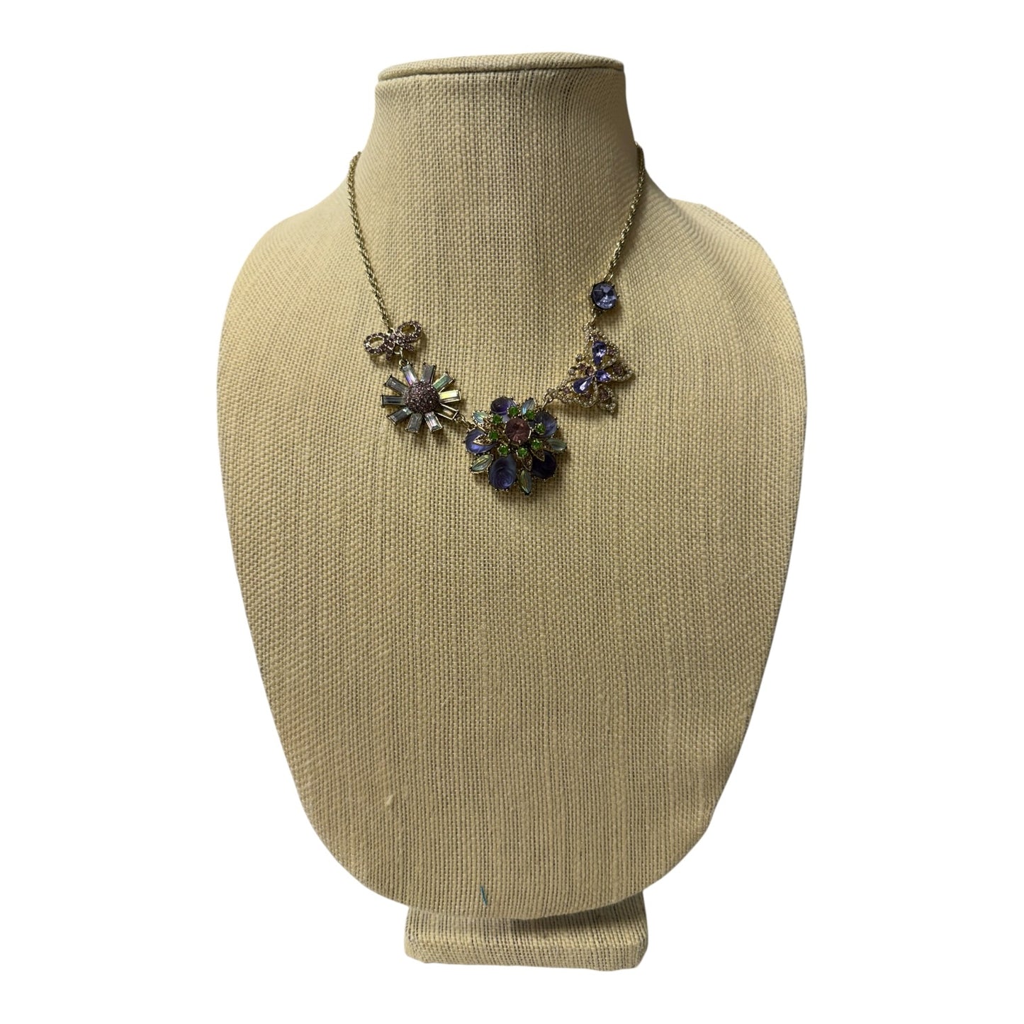 Necklace Statement By Betsey Johnson In Gold & Purple