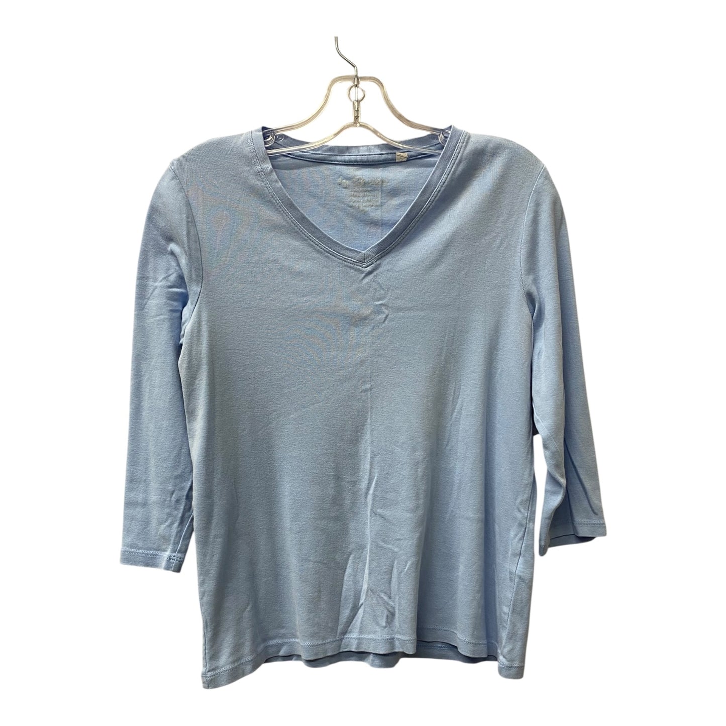 Top 3/4 Sleeve By Chicos In Blue, Size:M