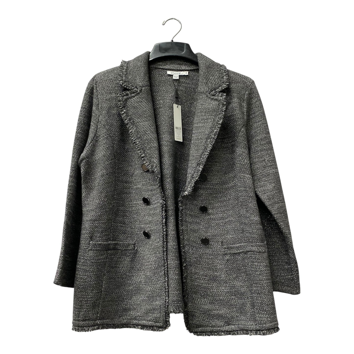 Blazer By Chicos In Grey, Size:L