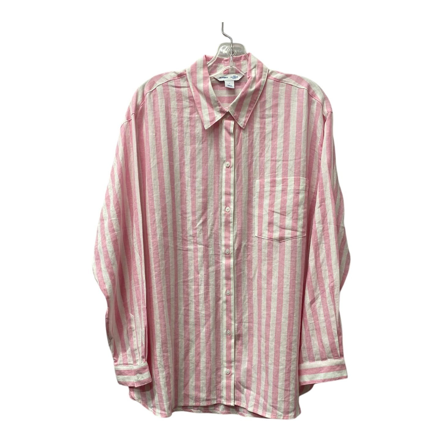 Blouse Ls By Old Navy In Pink, Size:L