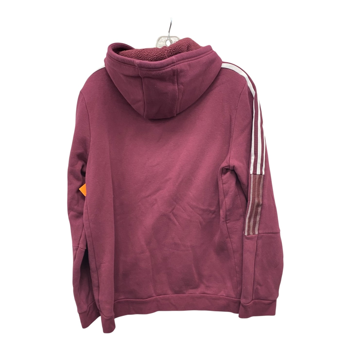 Athletic Sweatshirt Hoodie By Adidas In Red, Size:L