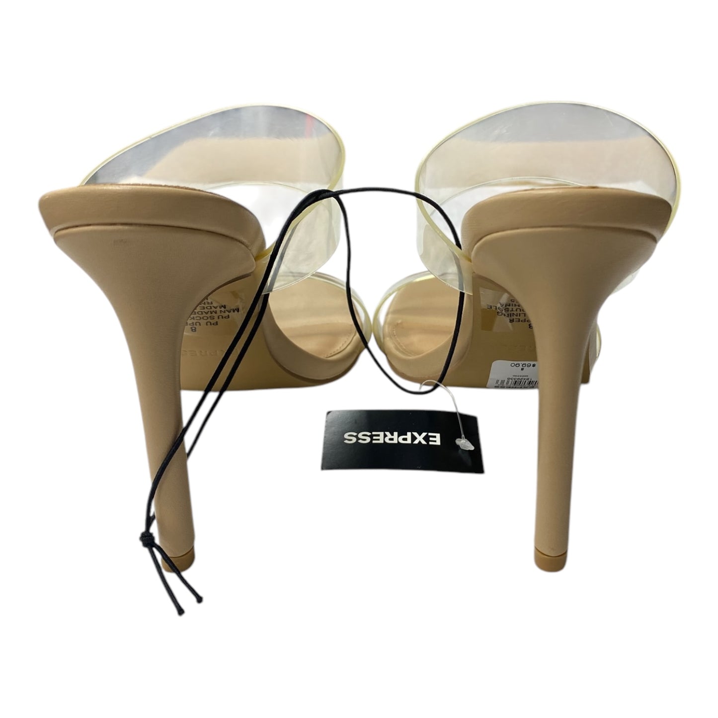 Sandals Heels Stiletto By Express In Tan, Size:8