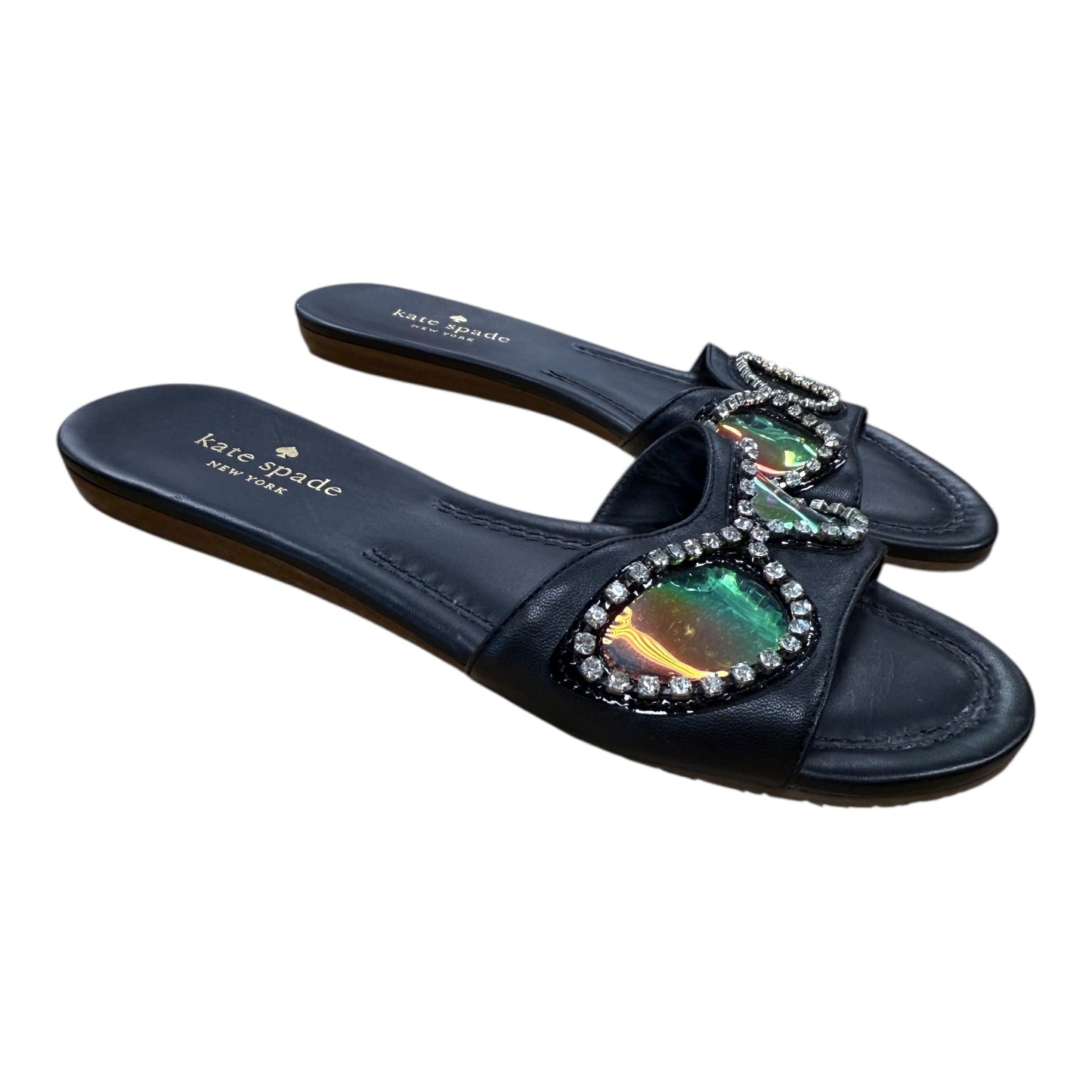 Sandals Designer By Kate Spade In Black, Size:7