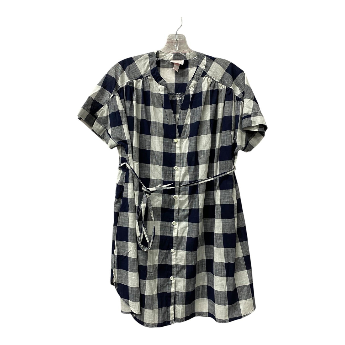 Mat Top Ss By Isabel Maternity In Blue & White, Size:L