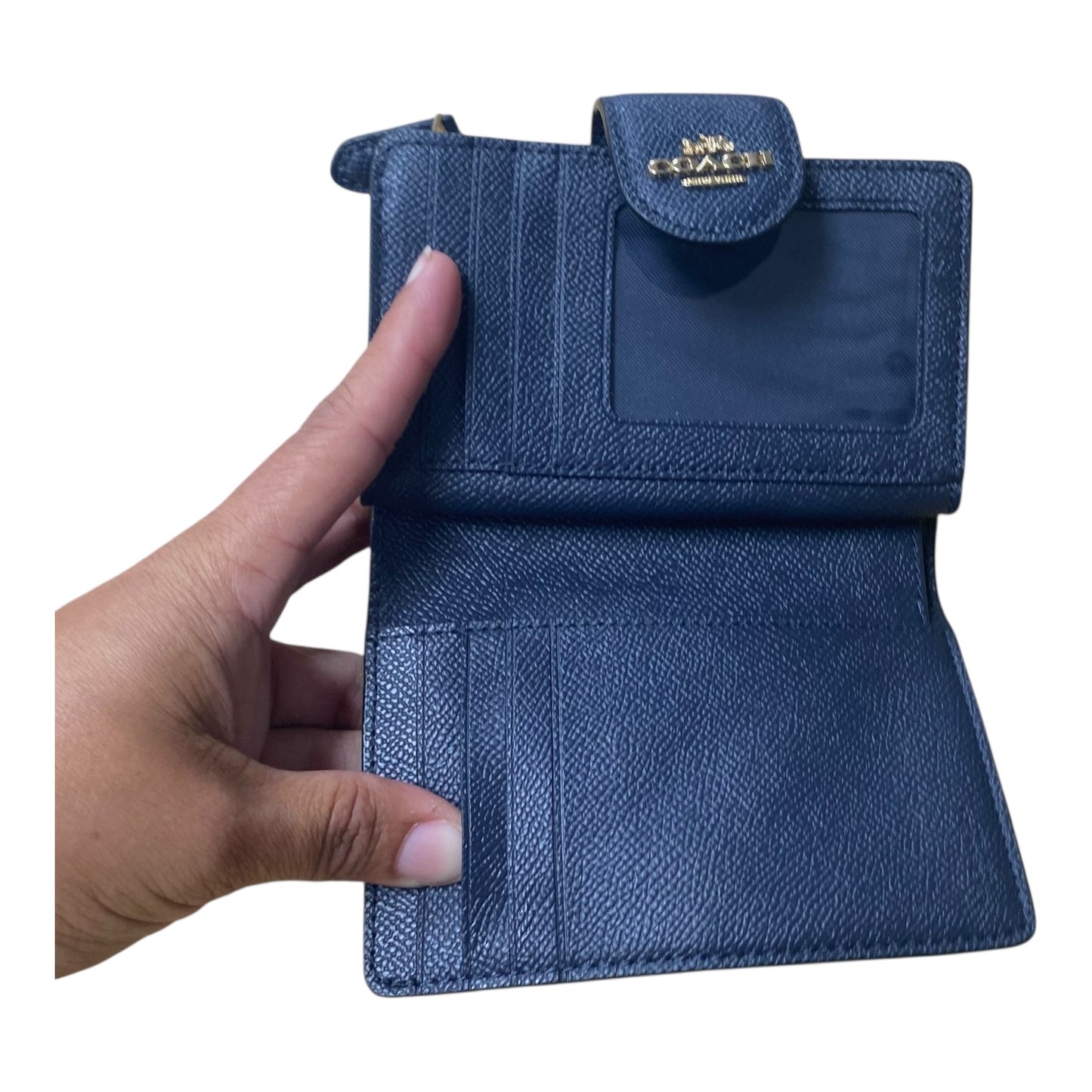Wallet Designer By Coach In Navy, Size:Small