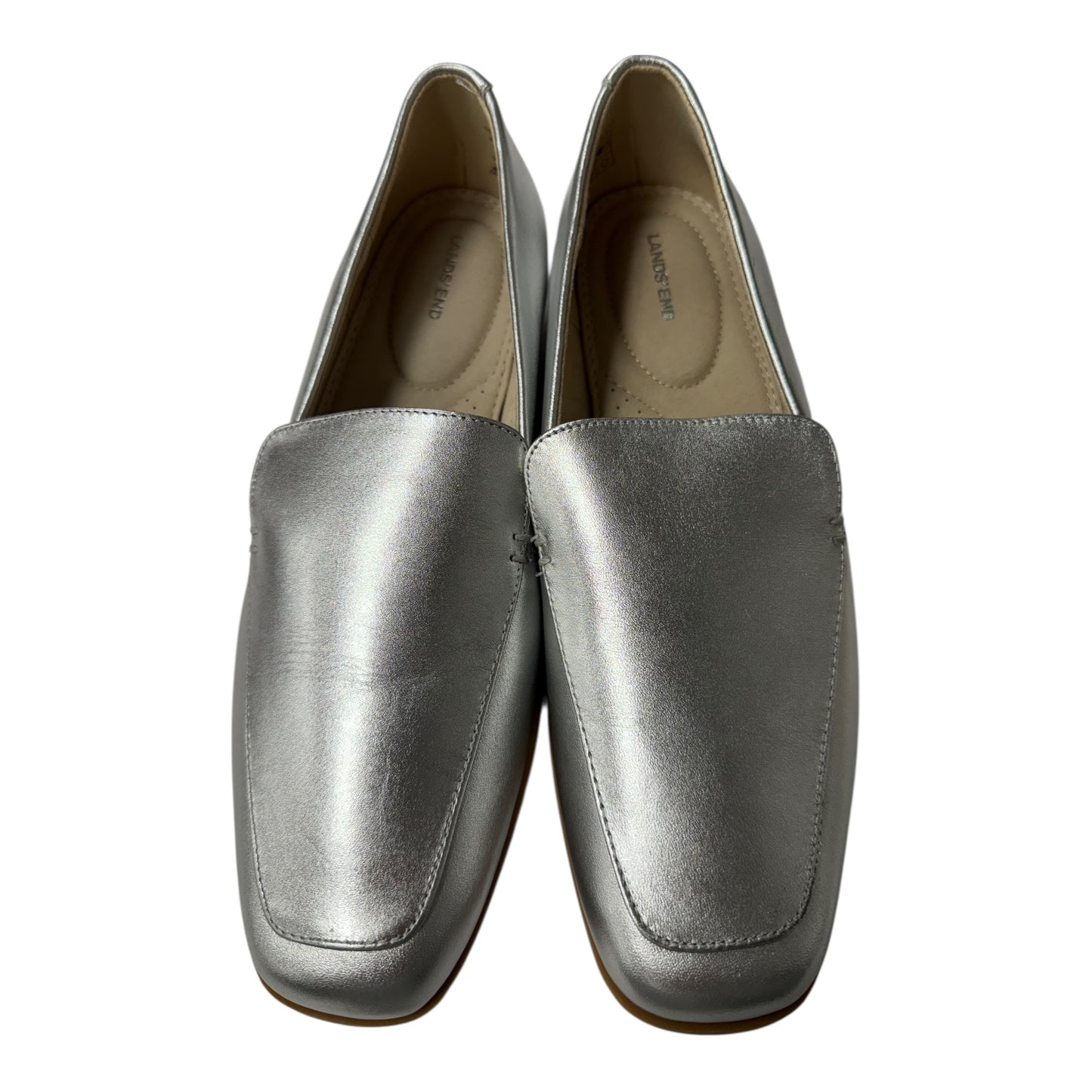 Shoes Flats By Lands End In Silver, Size:8