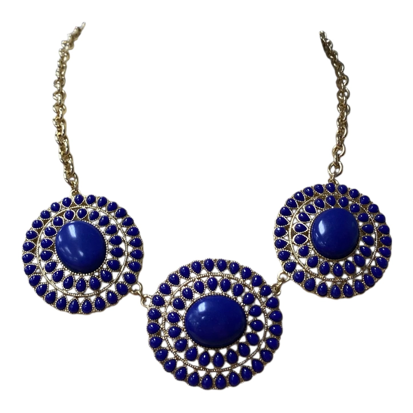 Necklace Statement By Chaps In Blue
