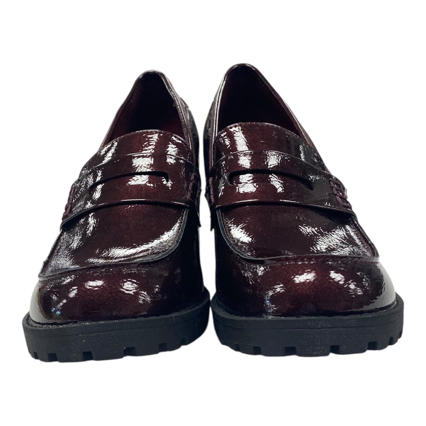 SHOES HEELS BLOCK by CLOTHES MENTOR In MAROON, Size: 6.5