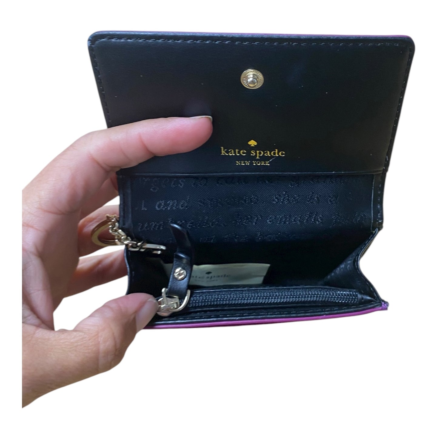 WALLET DESIGNER by KATE SPADE In PINK & PURPLE, Size: SMALL