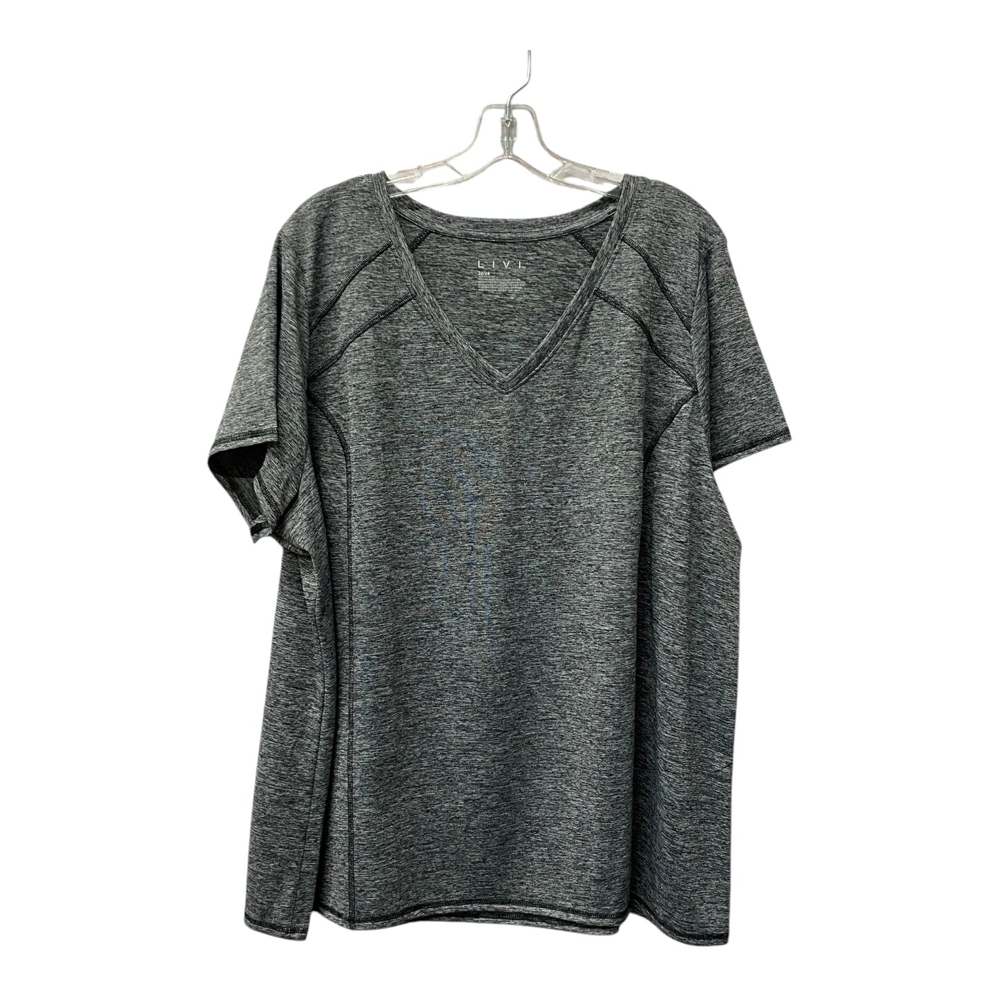Athletic Top Ss By Livi Active In Grey, Size:3X