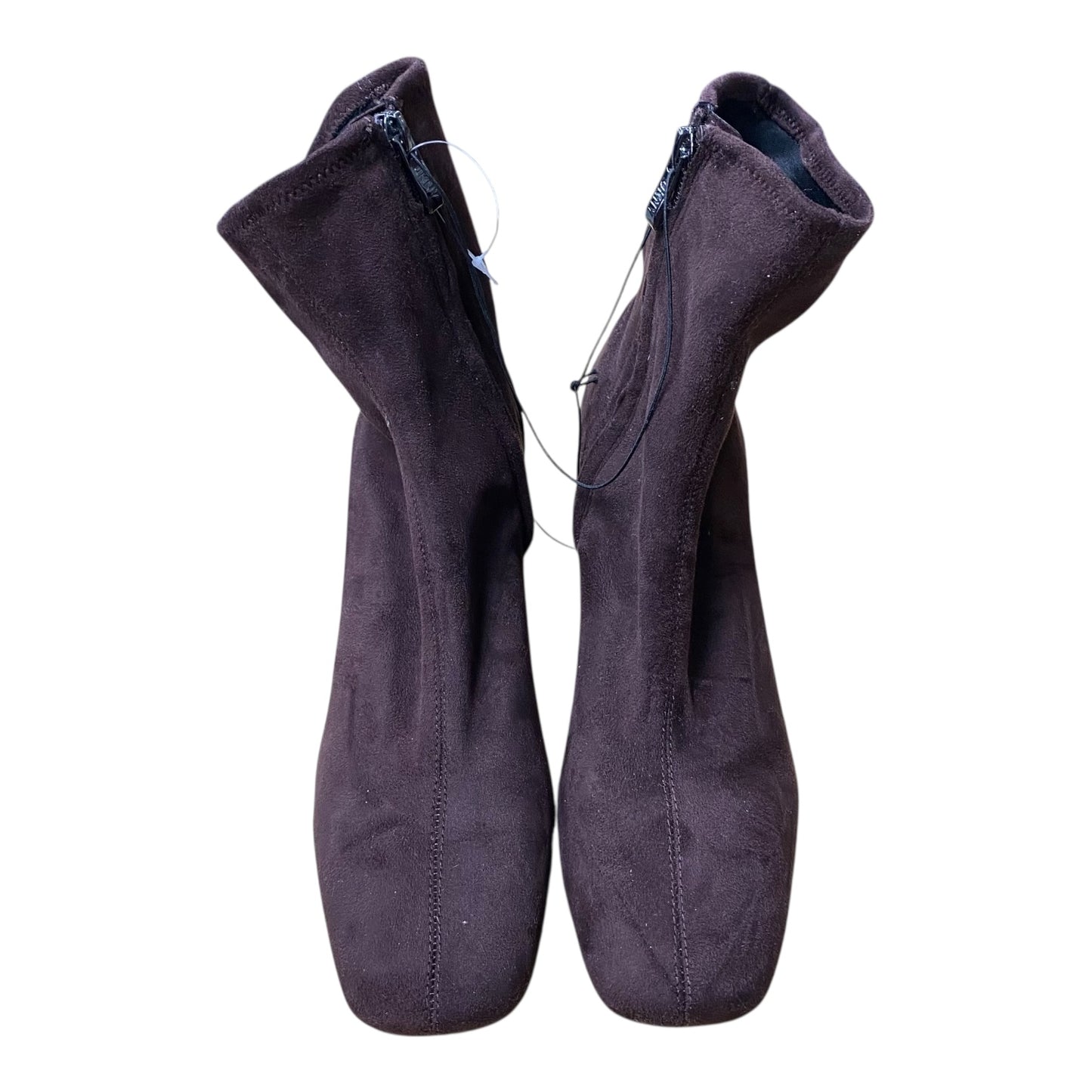 Boots Ankle Heels By Dkny In Brown, Size:8.5