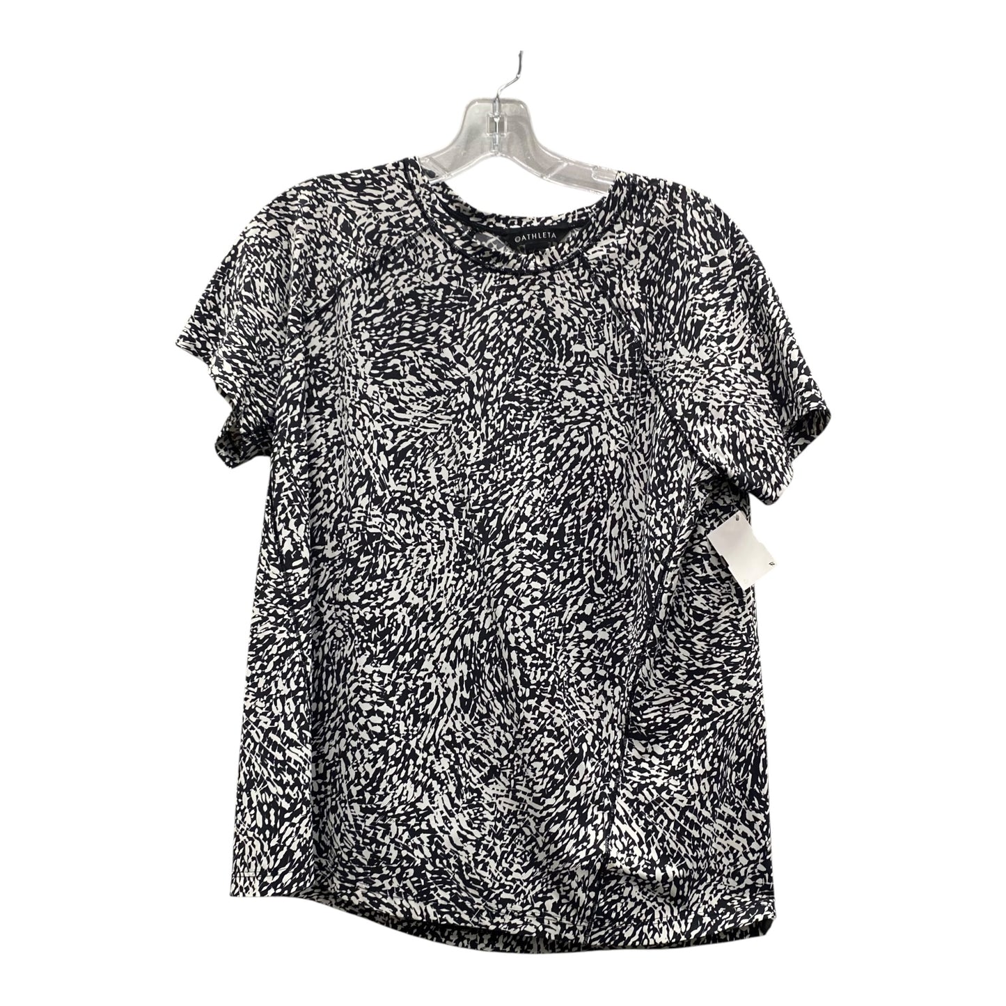 Athletic Top Ss By Athleta In Black & White, Size:M