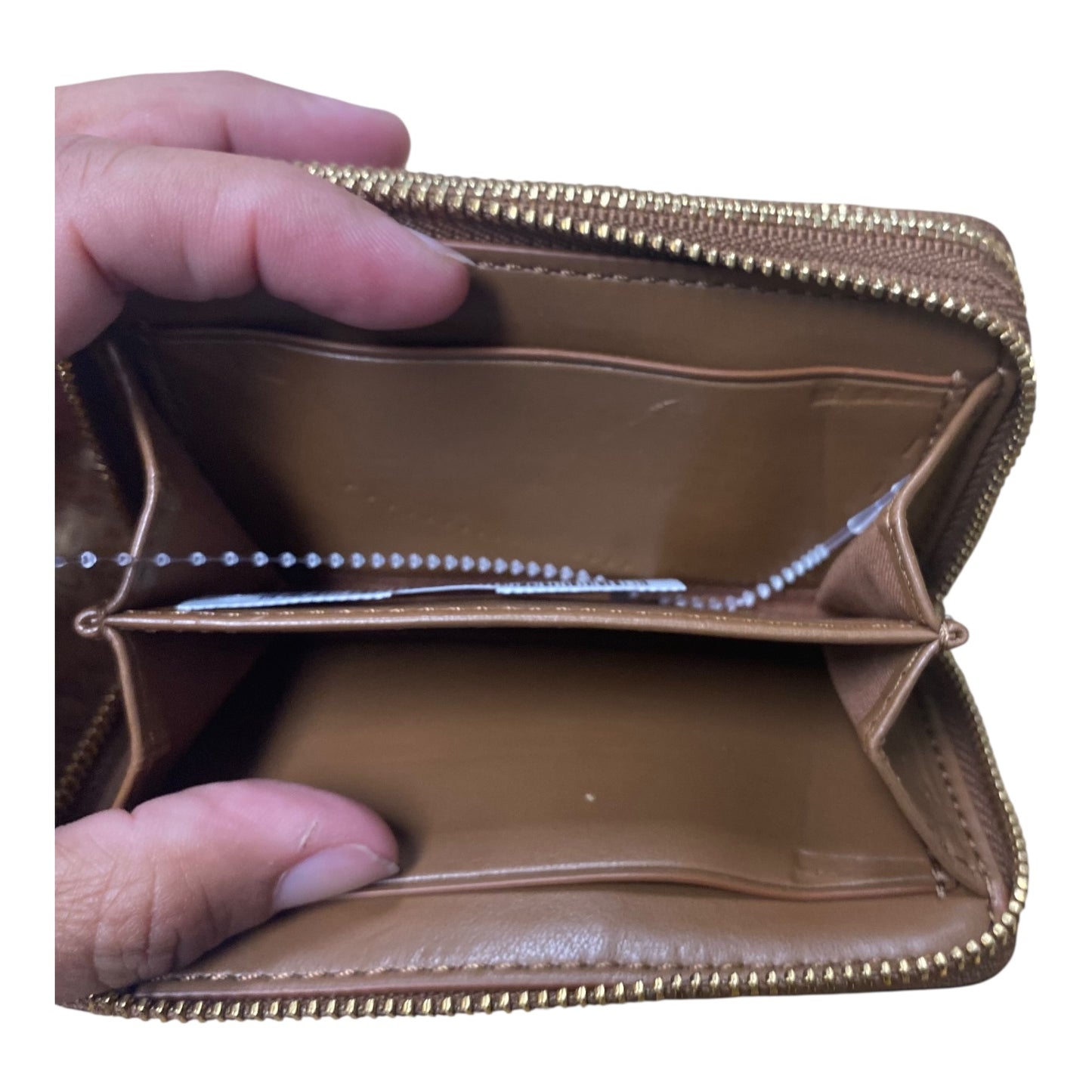 Id/Card Holder Designer By Coach In Tan