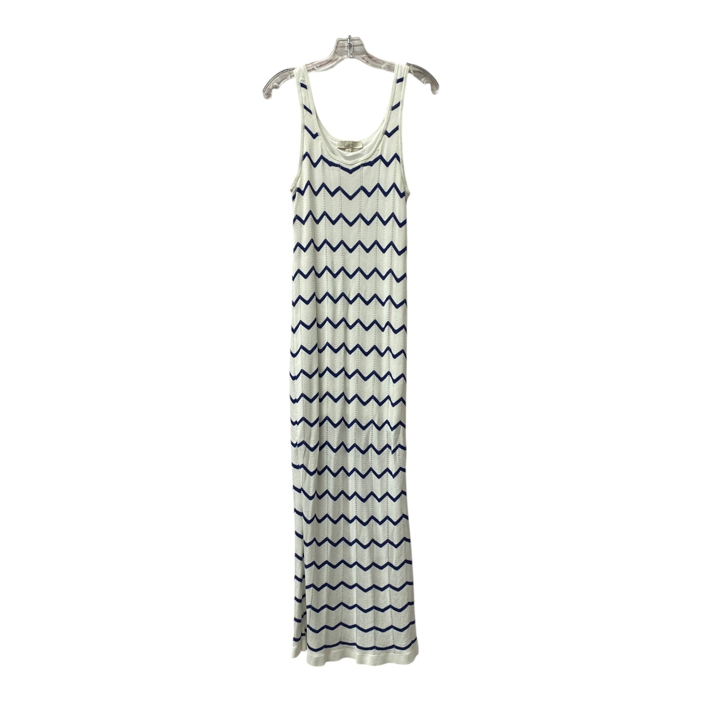 Dress Casual Maxi By Loft In Blue & White, Size:M