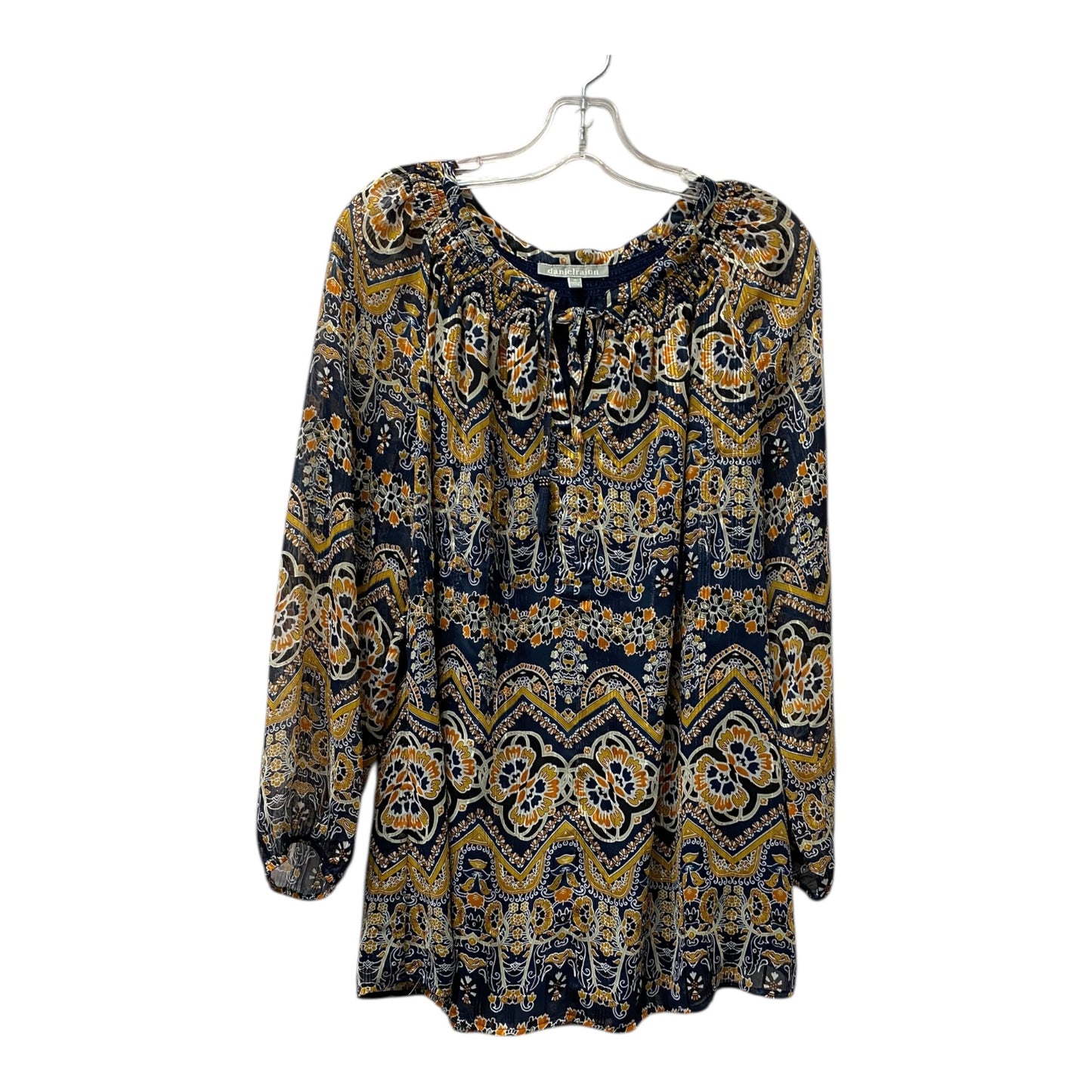 Top Ls By Daniel Rainn In Blue & Orange, Size:1X