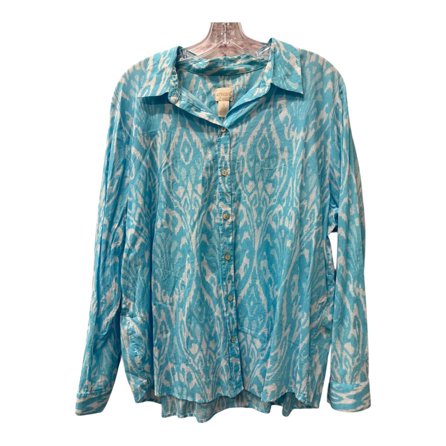 Top Ls By Chicos In Blue, Size:Xl