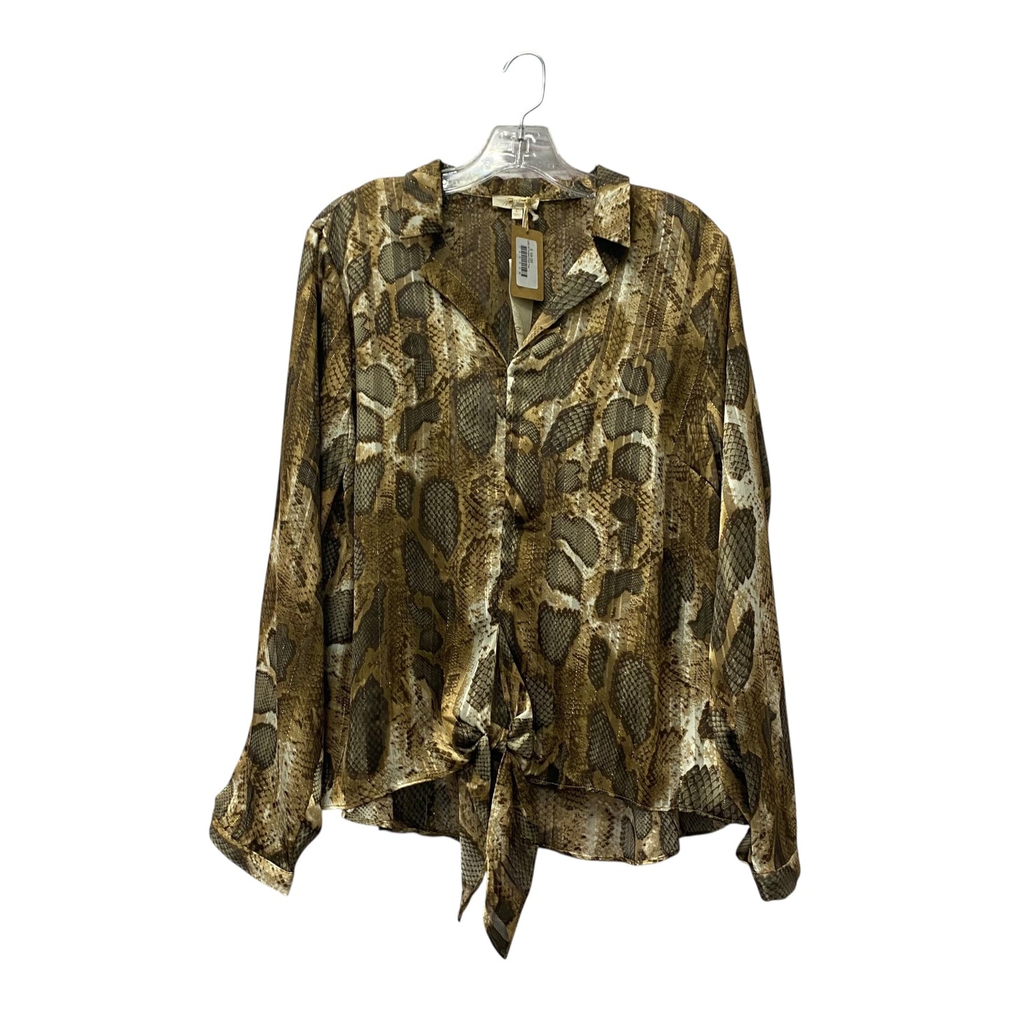 Top Ls By Mystree In Brown & Gold, Size:L